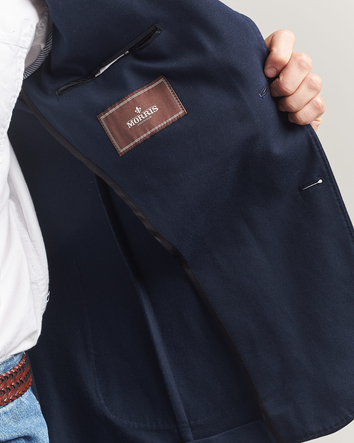 Homme | Blazers | Morris | Cotton Jersey Blazer Navy