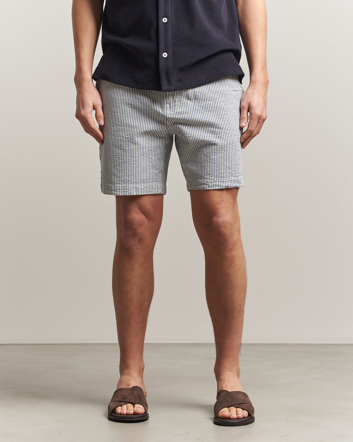 Homme | Shorts | Morris | Fenix Seersucker Shorts Light Blue