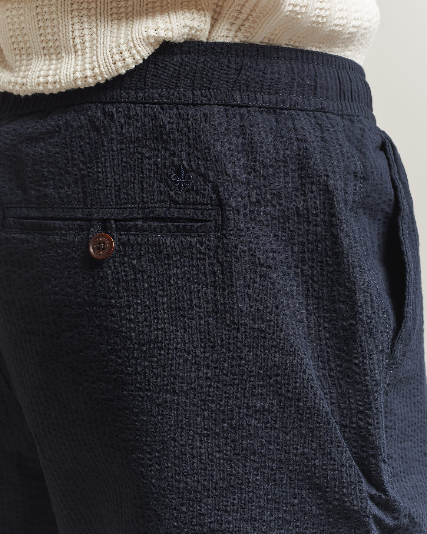 Homme | Shorts | Morris | Fenix Seersucker Shorts Dark Blue