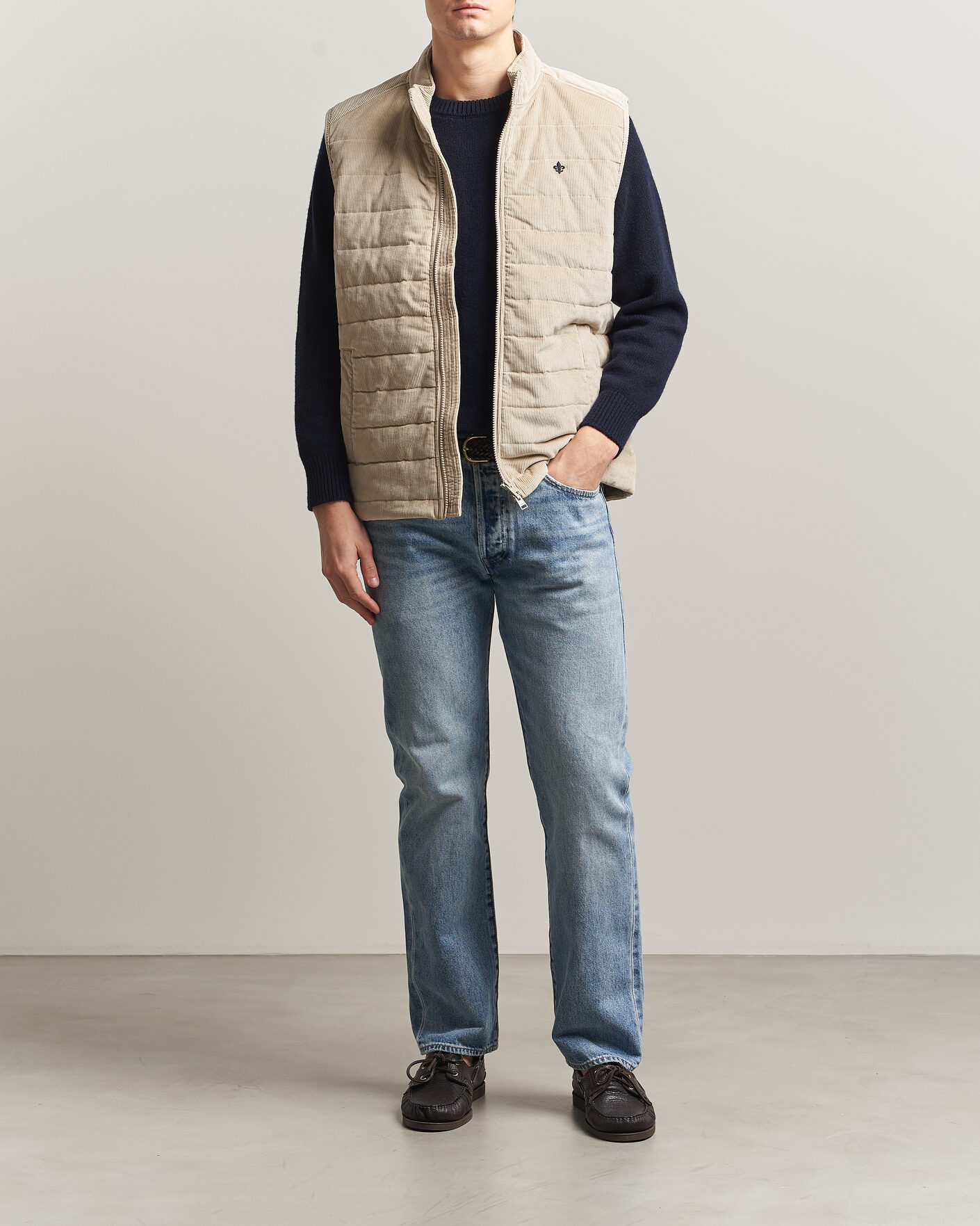 Homme | Gilets | Morris | Teddy Quilted Corduroy Vest Khaki