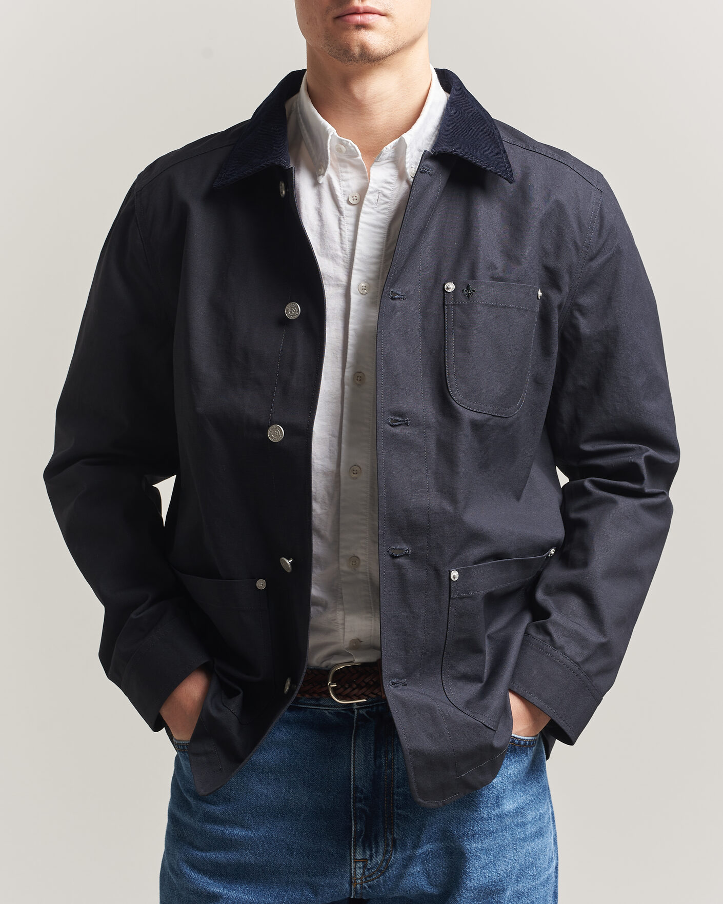 Homme | Manteaux Et Vestes | Morris | Belmont Wax Shirt Jacket Navy