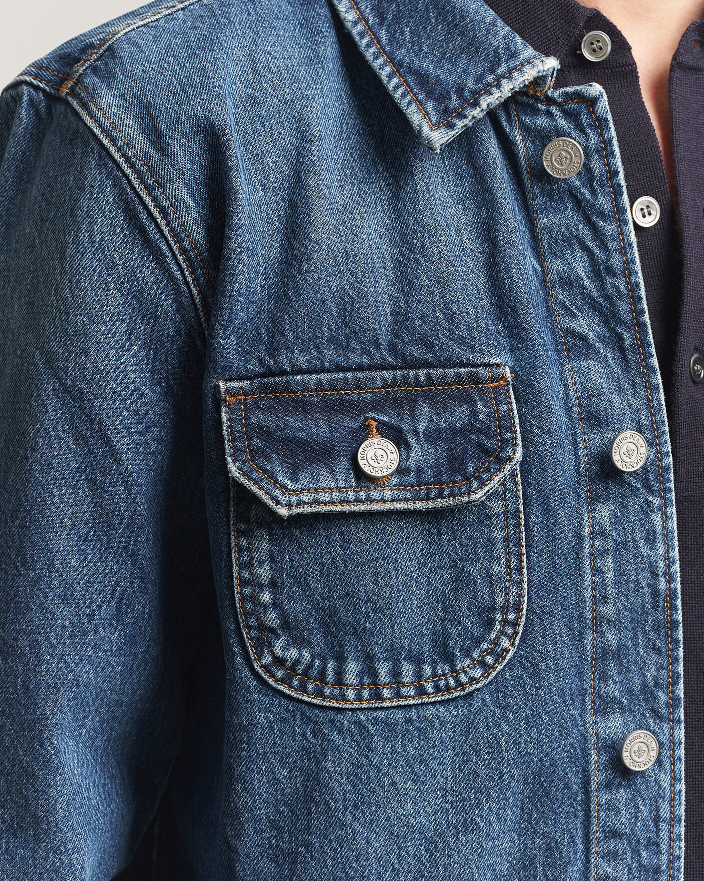 Homme | Manteaux Et Vestes | Morris | Denim Shirt Jacket Blue