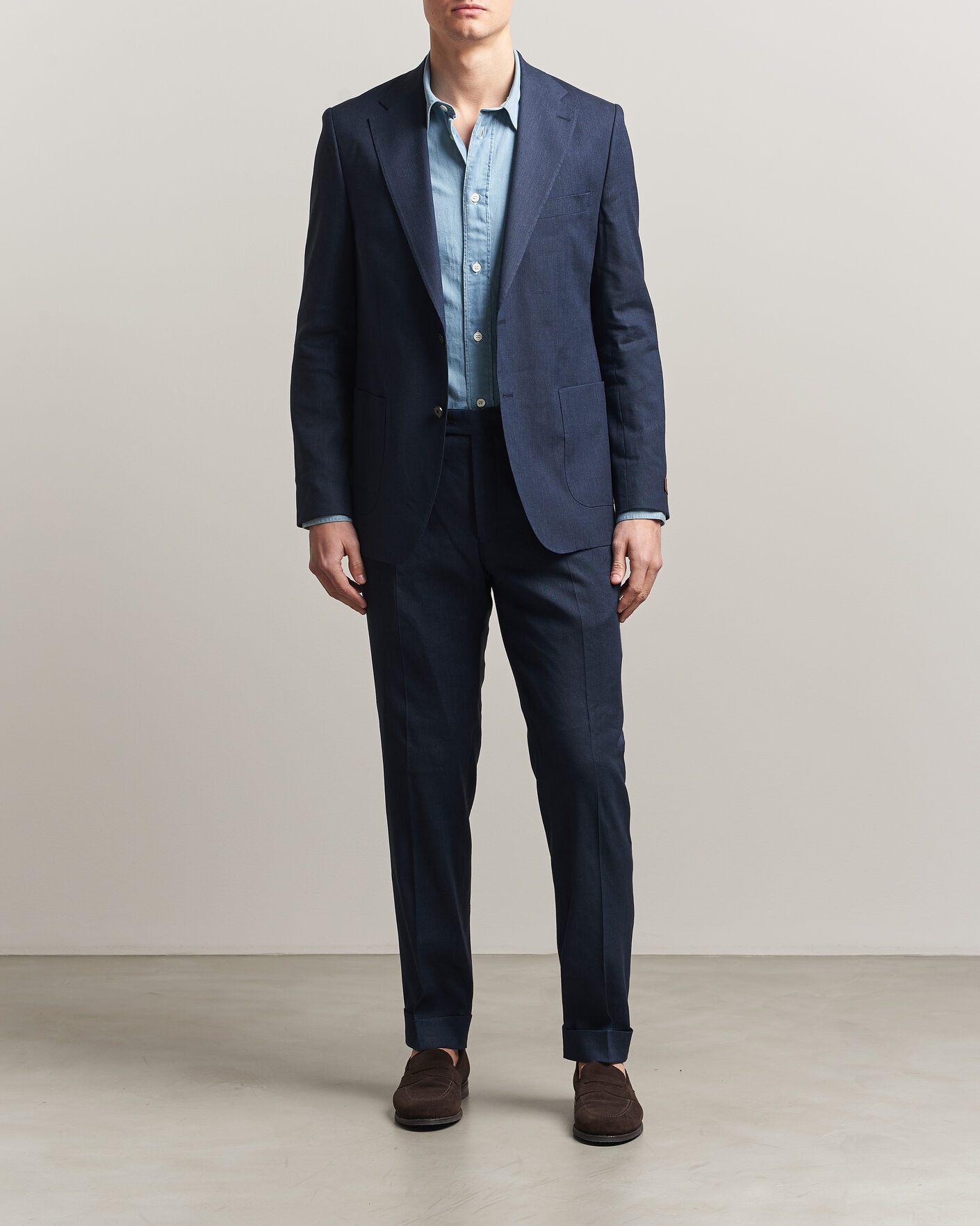 Homme | Blazers | Morris | Linen Suit Blazer Navy