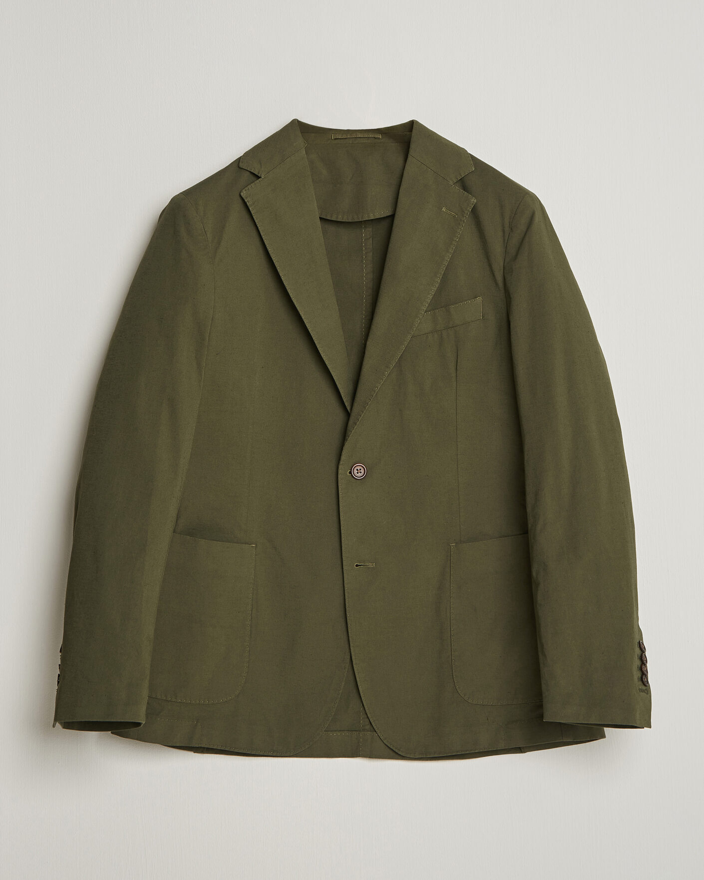 Homme | Blazers | Morris | Washed Cotton Suit Blazer Olive