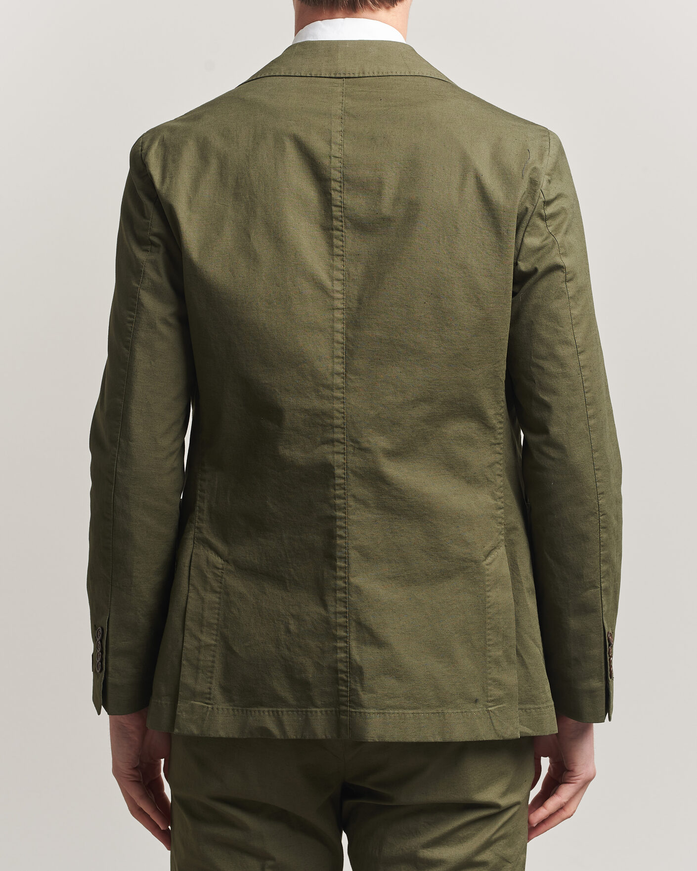 Homme | Blazers | Morris | Washed Cotton Suit Blazer Olive