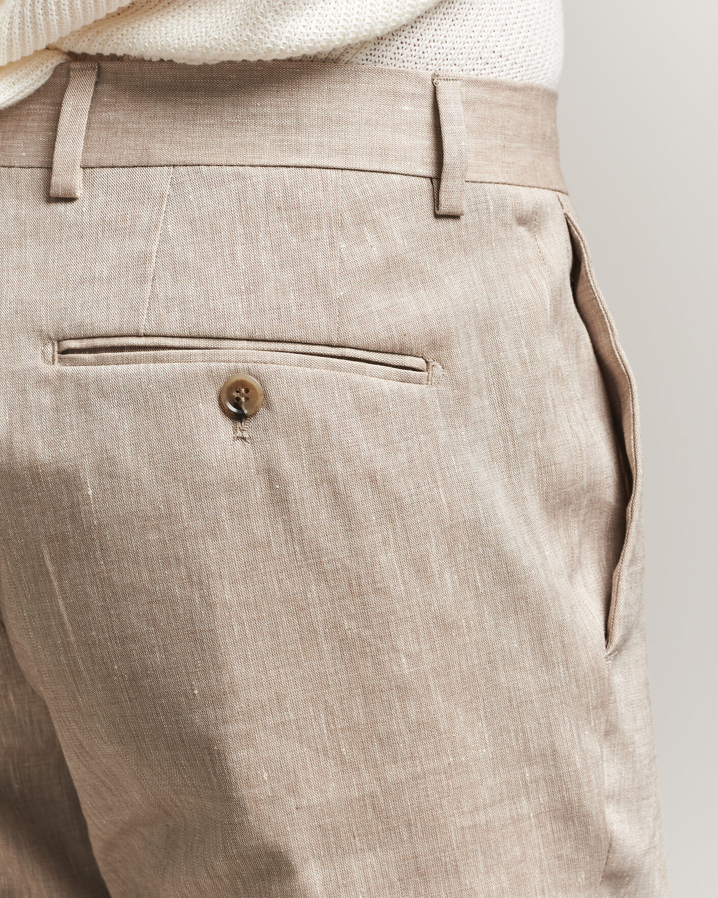 Homme | Pantalons | Morris | Jack Linen Trousers Khaki
