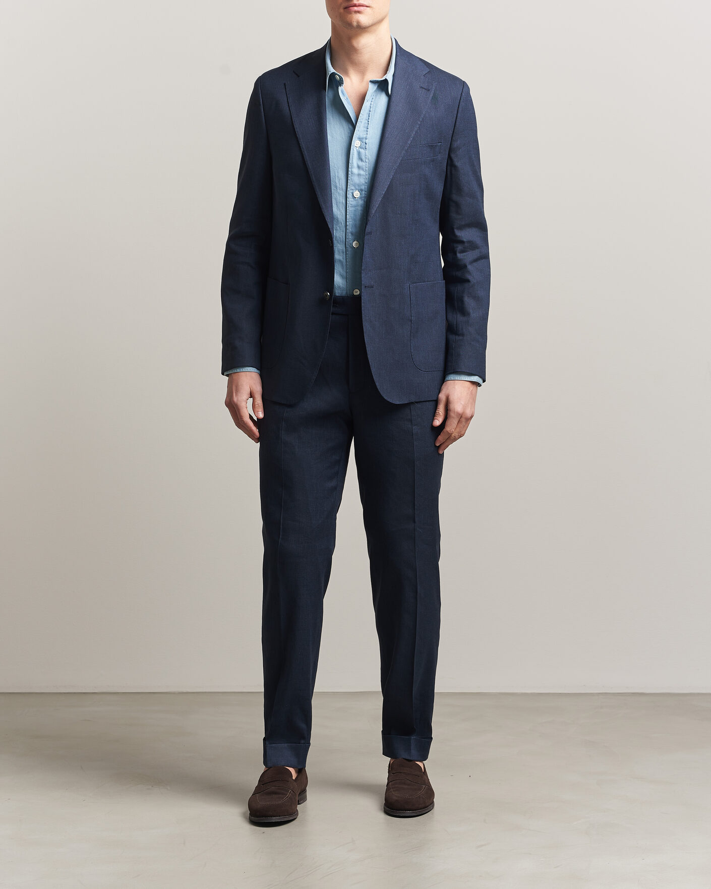 Homme | Pantalons | Morris | Jack Linen Trousers Navy