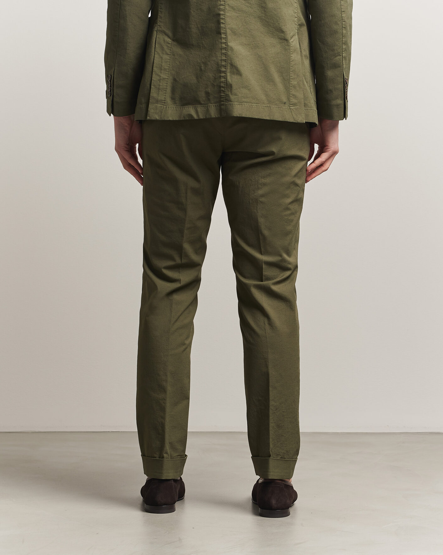 Homme | Pantalons | Morris | Jack Washed Cotton Trousers Olive
