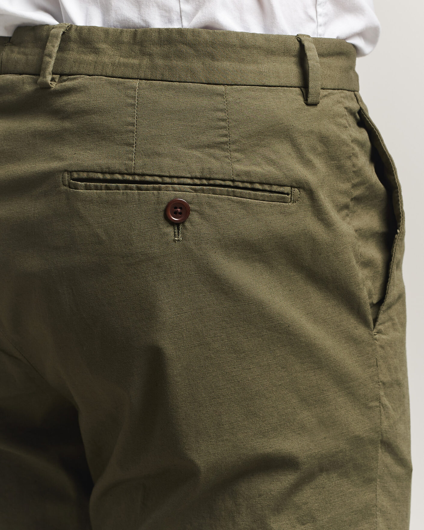 Homme | Pantalons | Morris | Jack Washed Cotton Trousers Olive