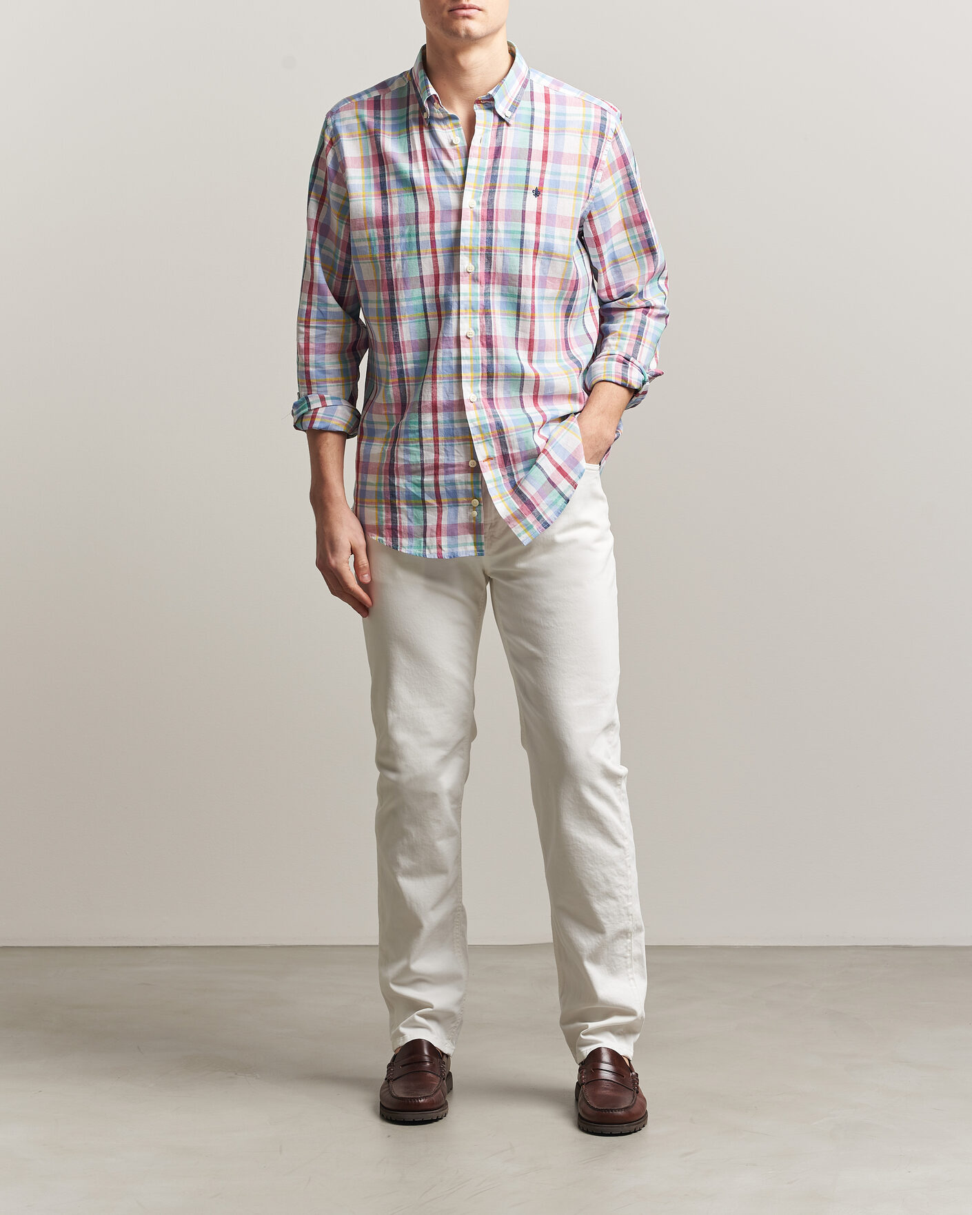 Homme | Pantalons | Morris | James Brushed 5-Pocket Jeans Off White