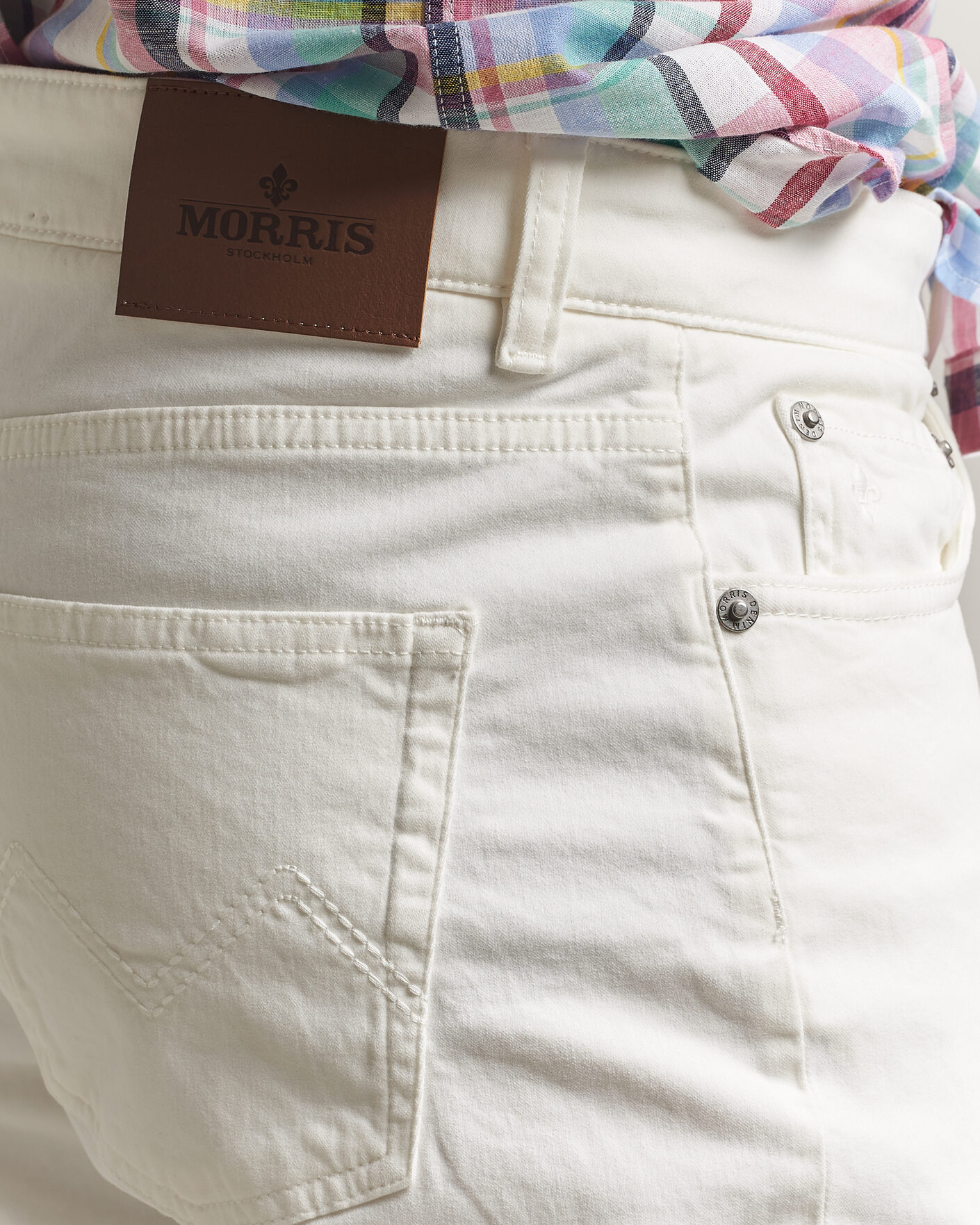 Homme | Pantalons | Morris | James Brushed 5-Pocket Jeans Off White