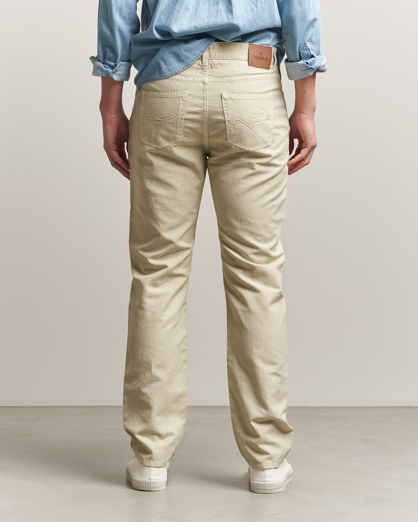 Homme | Pantalons | Morris | James Washed Linen 5-Pocket Pants Khaki