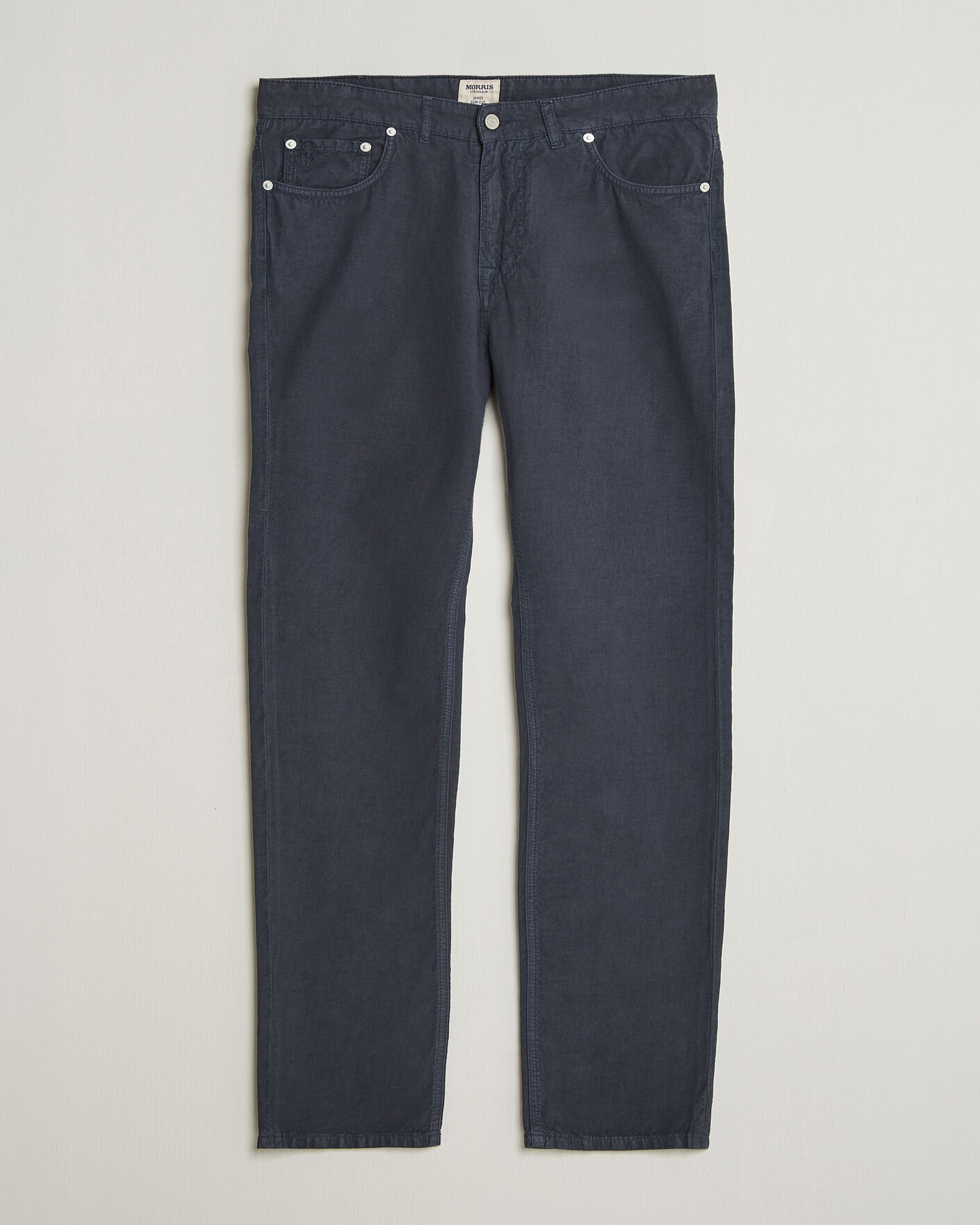 Homme | Pantalons | Morris | James Washed Linen 5-Pocket Pants Dark Blue