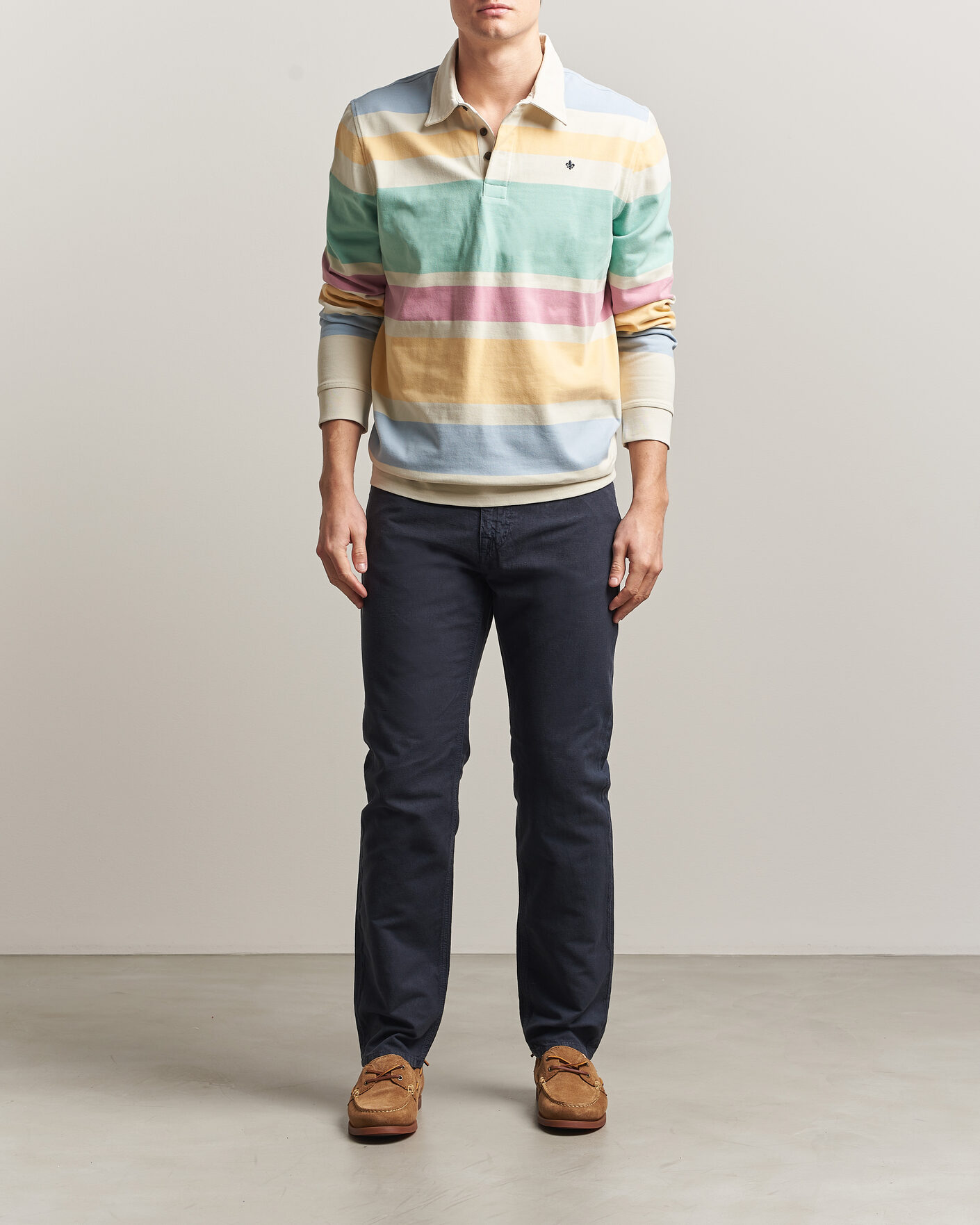 Homme | Pantalons | Morris | James Washed Linen 5-Pocket Pants Dark Blue
