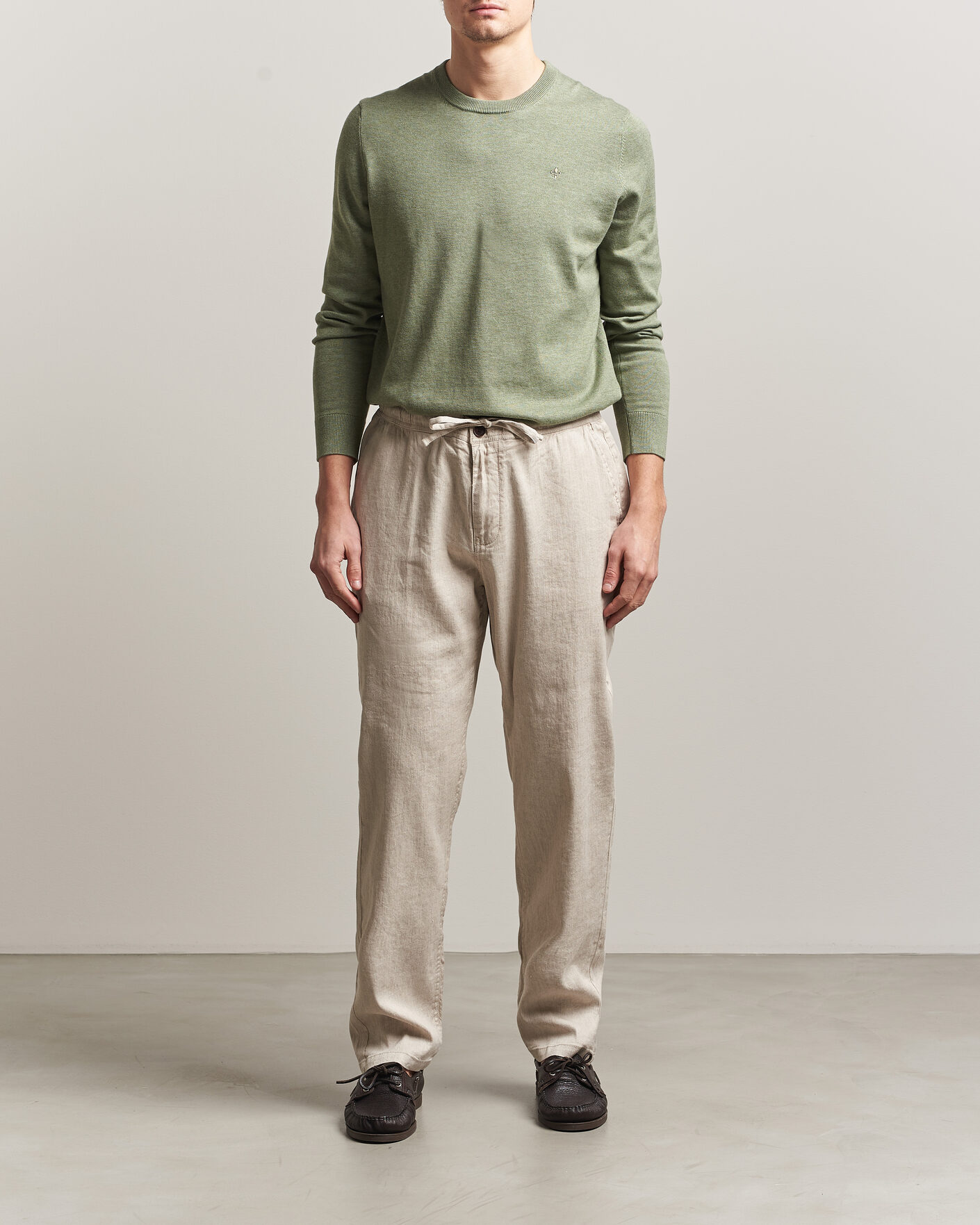 Homme | Pantalons | Morris | Fenix Linen Trousers Khaki
