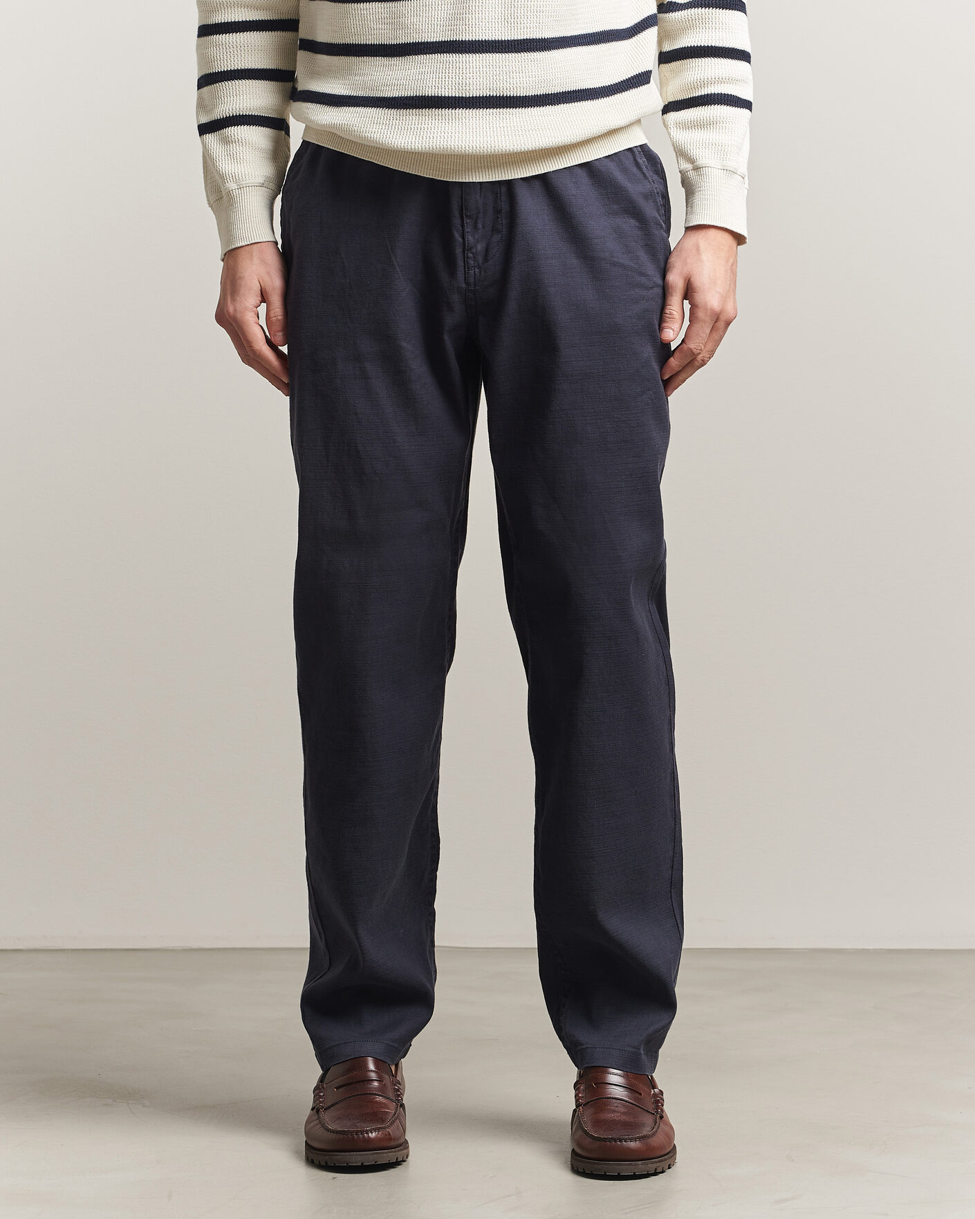 Homme | Pantalons | Morris | Fenix Linen Trousers Navy