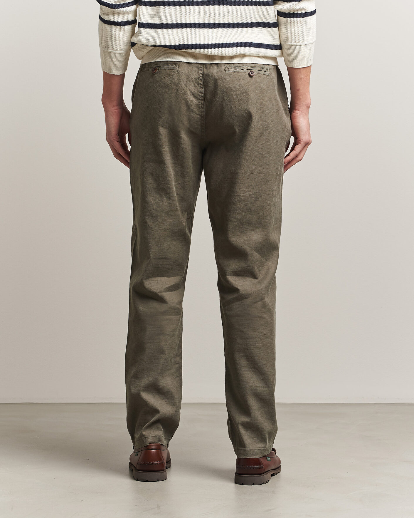 Homme | Pantalons | Morris | Fenix Linen Trousers Olive