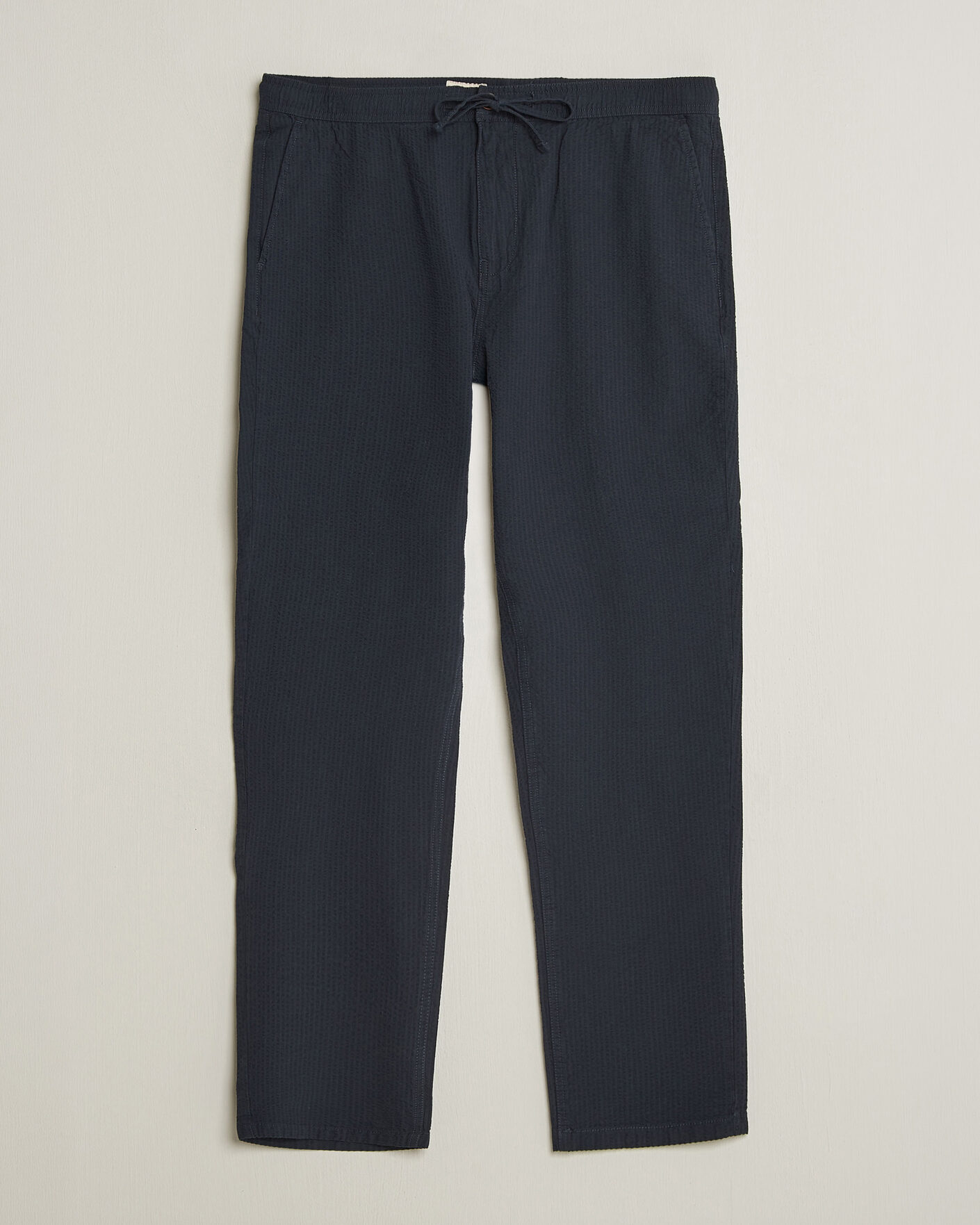 Homme | Pantalons | Morris | Fenix Seersucker Trousers Dark Blue