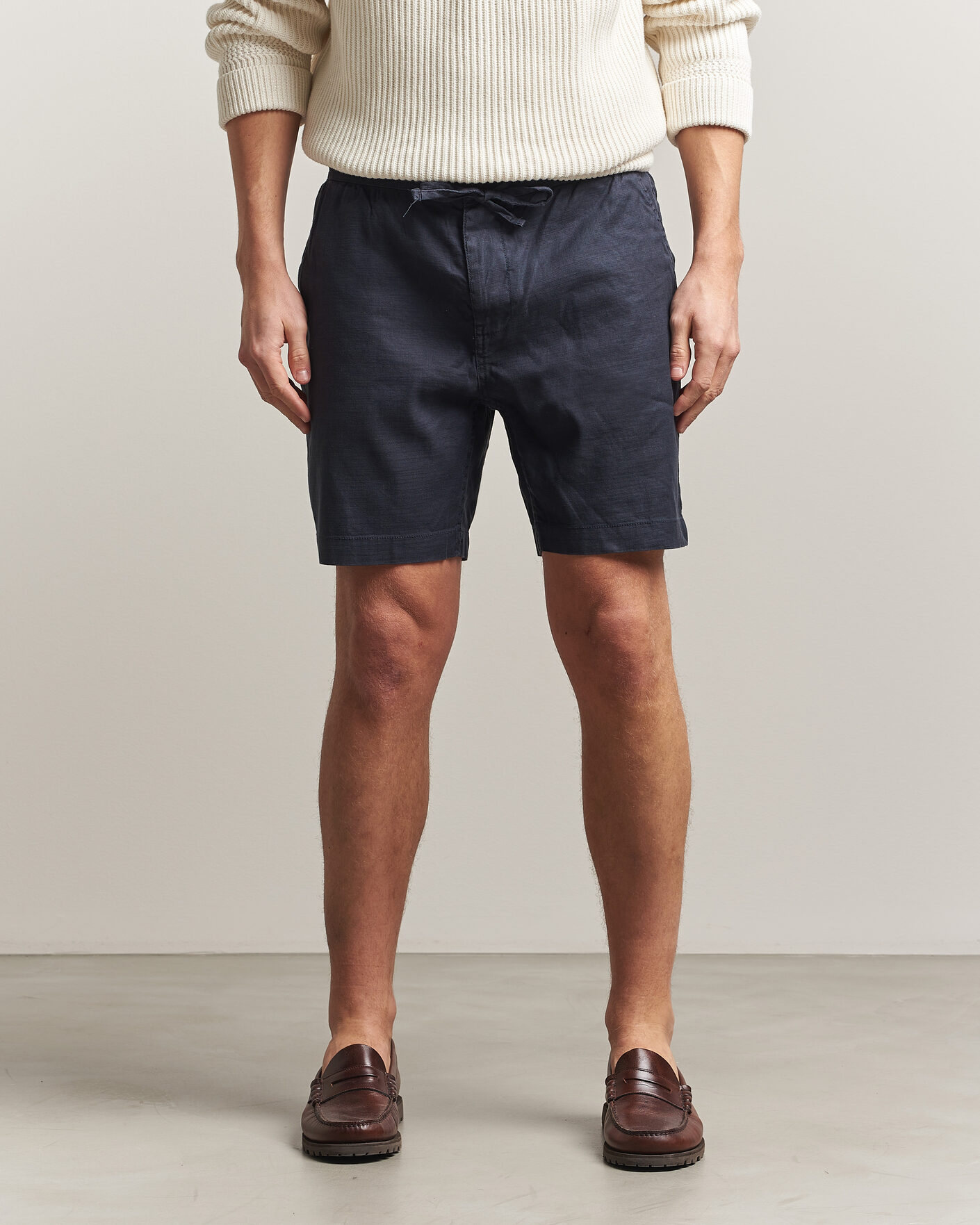 Homme | Shorts | Morris | Fenix Linen Shorts Dark Blue