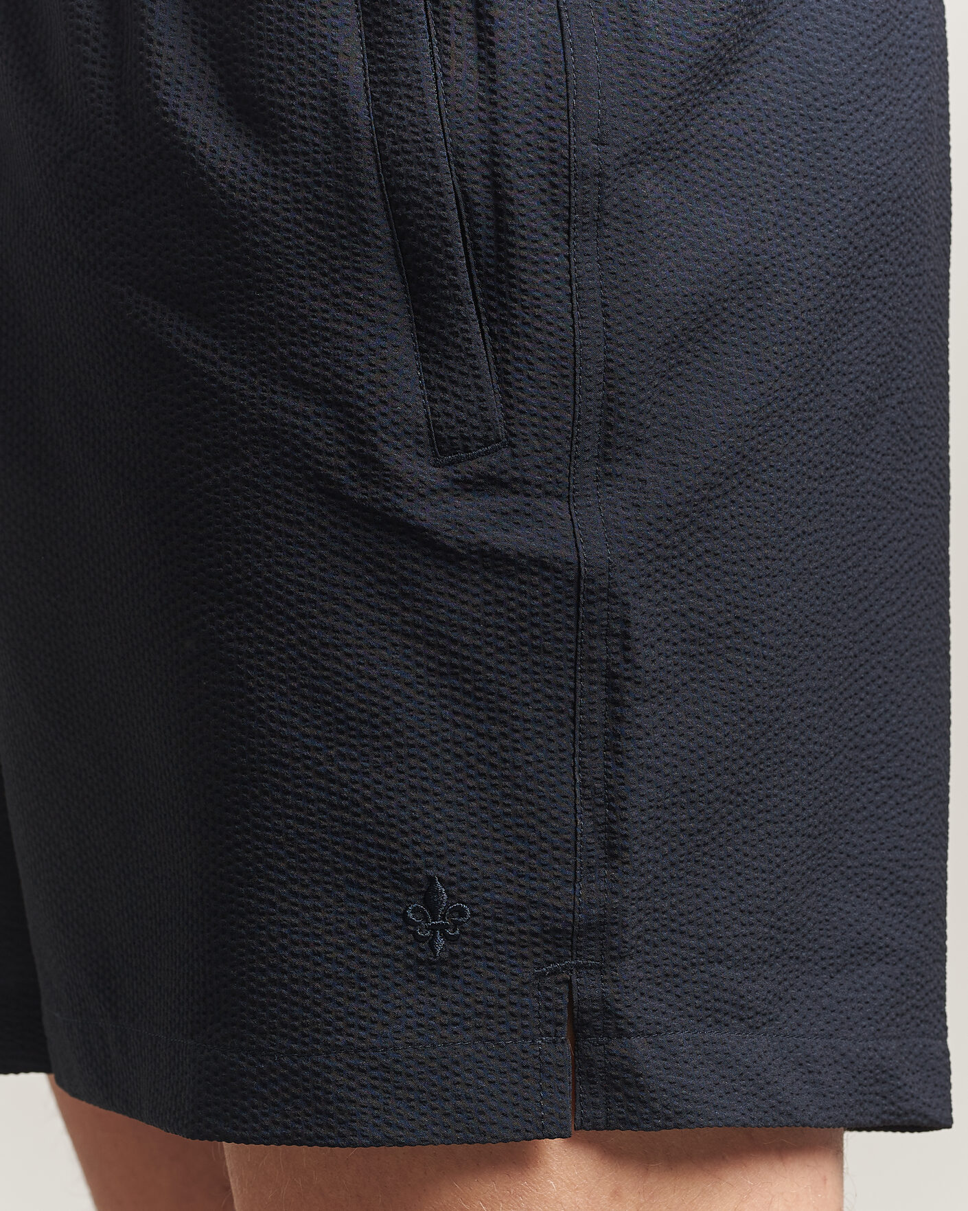 Homme | Maillots De Bain | Morris | Seersucker Bathing Trunks Dark Blue