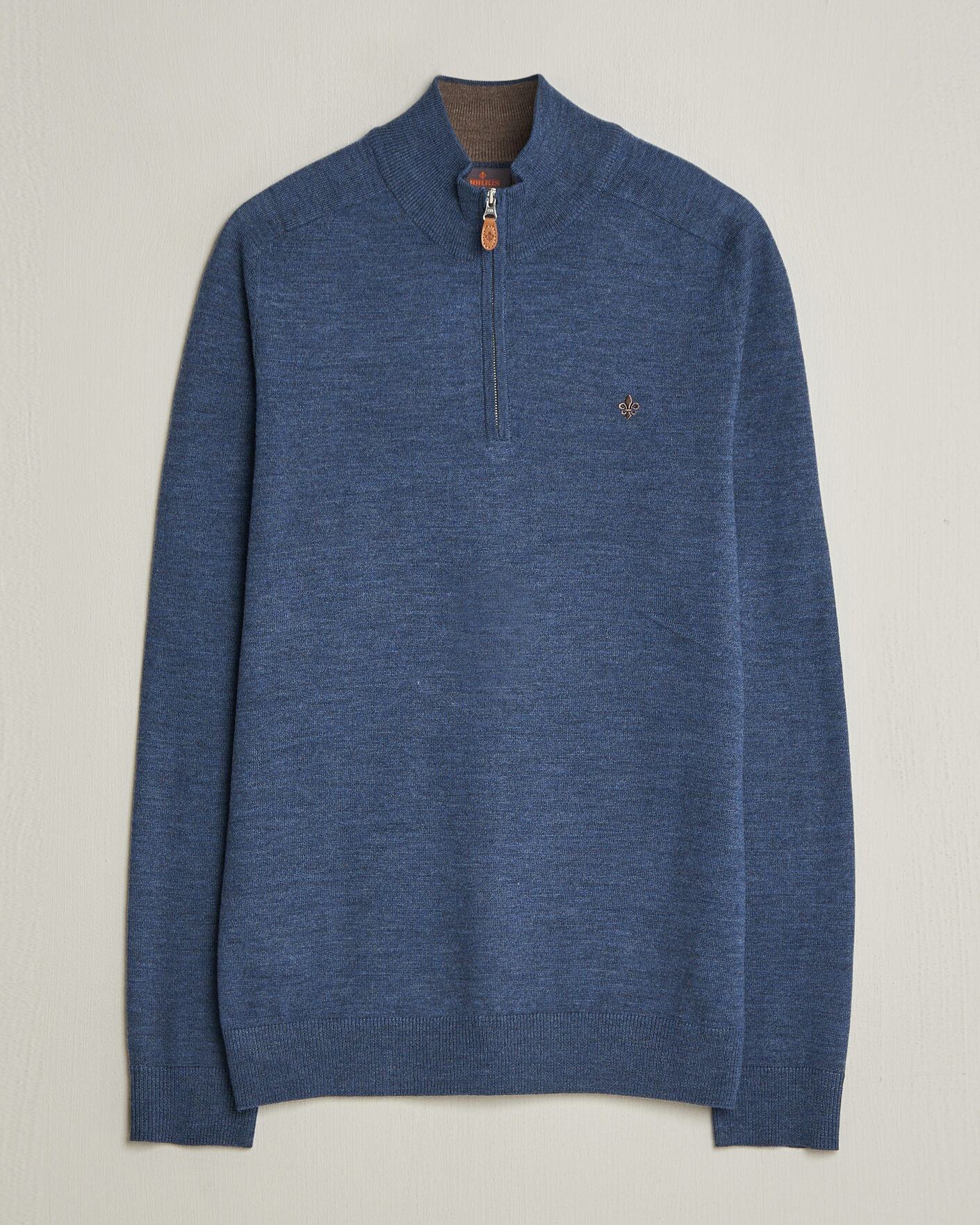 Homme | Pulls Et Tricots | Morris | John Merino Half-Zip Blue