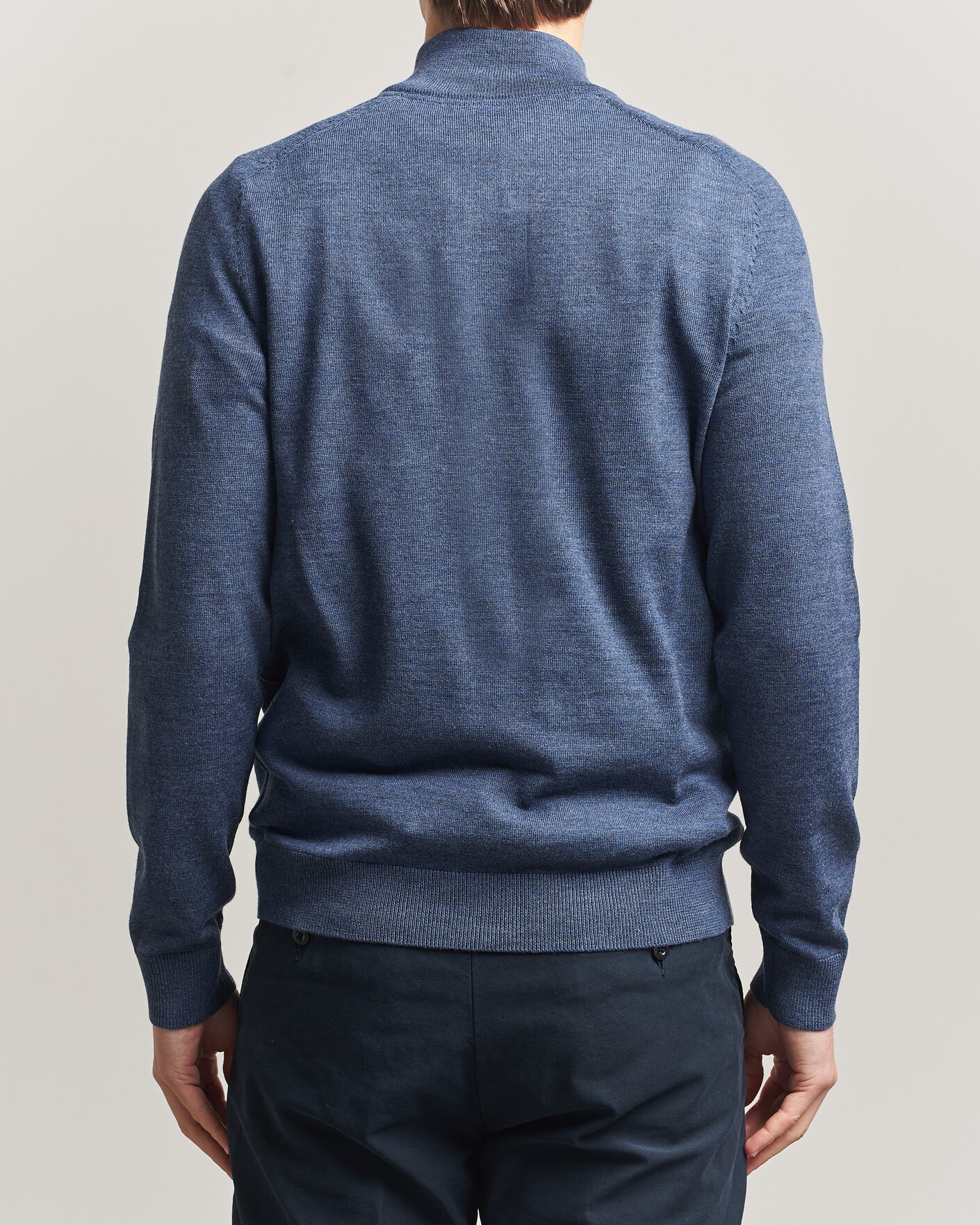 Homme | Pulls Et Tricots | Morris | John Merino Half-Zip Blue