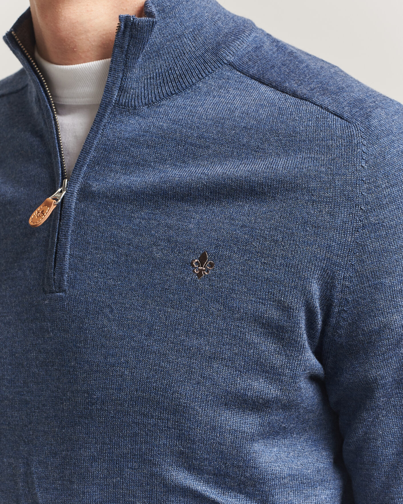 Homme | Pulls Et Tricots | Morris | John Merino Half-Zip Blue