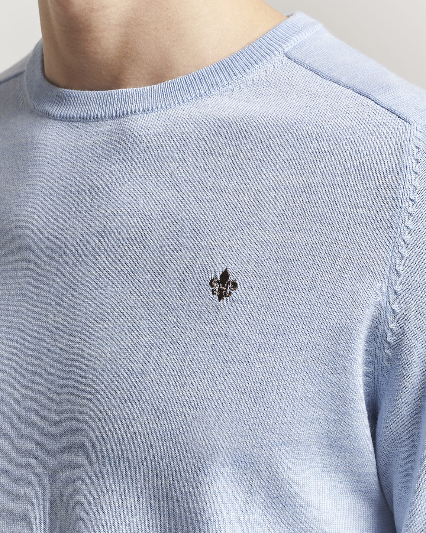 Homme | Pulls Et Tricots | Morris | Merino Oneck Light Blue