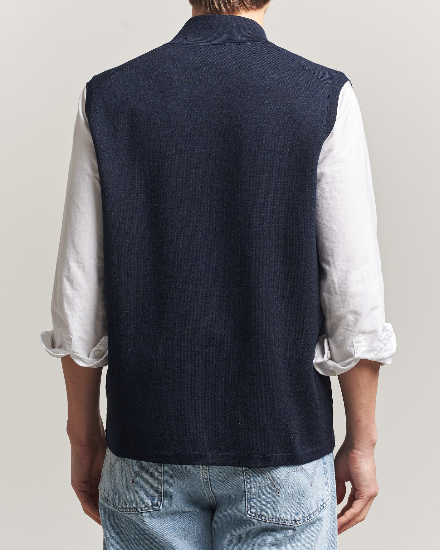 Homme | Pulls Et Tricots | Morris | Merino Double Zip Vest Navy