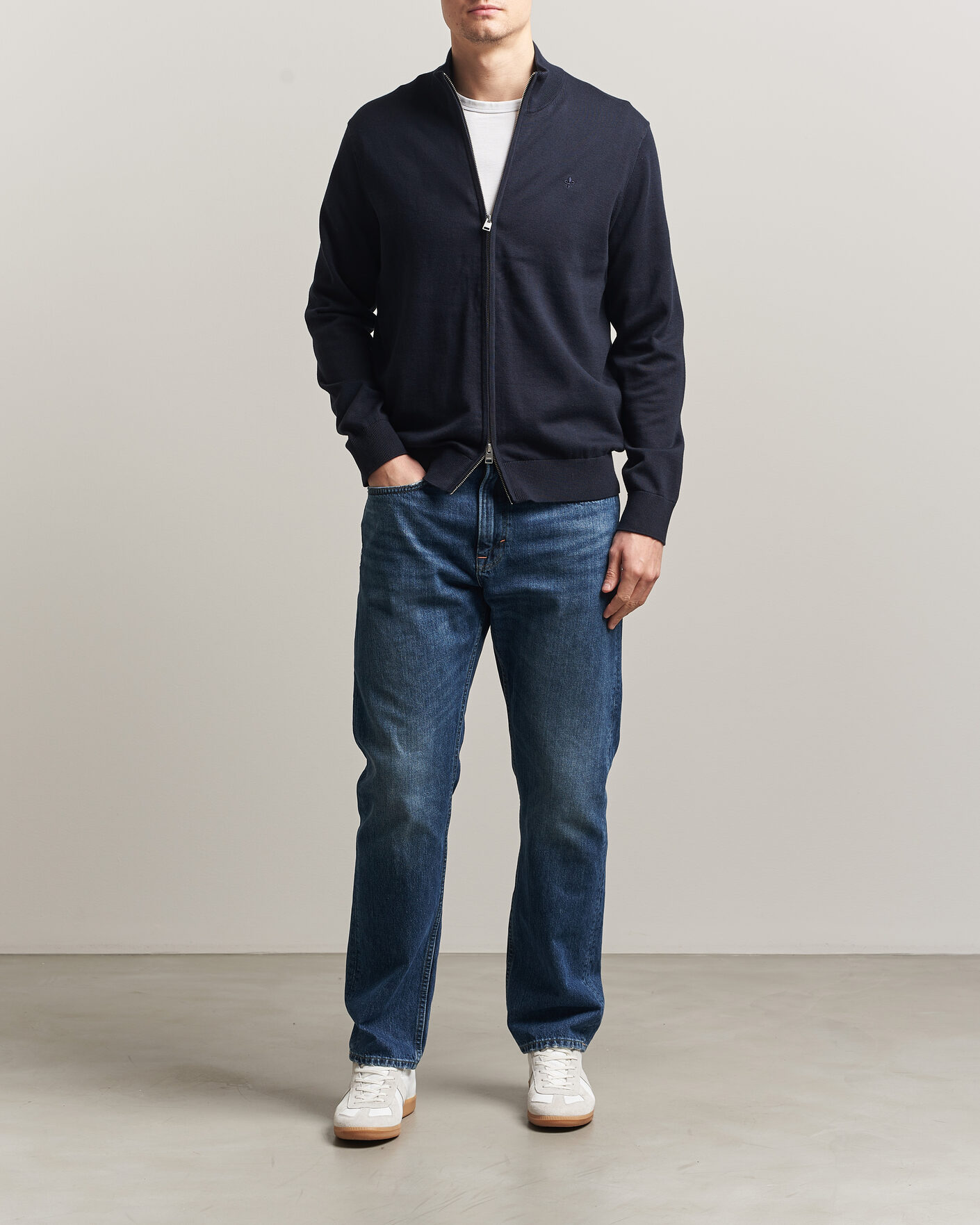 Homme | Pulls Et Tricots | Morris | Riley Zip Cardigan Navy