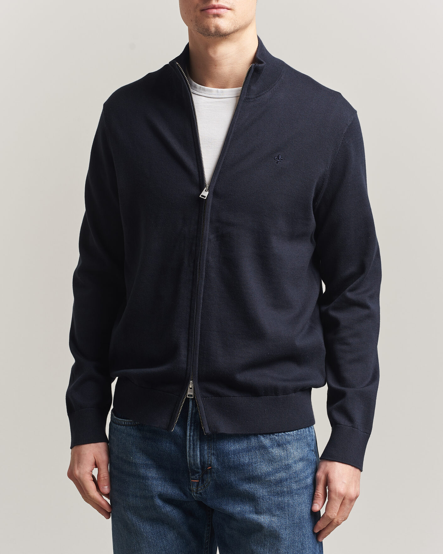 Homme | Pulls Et Tricots | Morris | Riley Zip Cardigan Navy