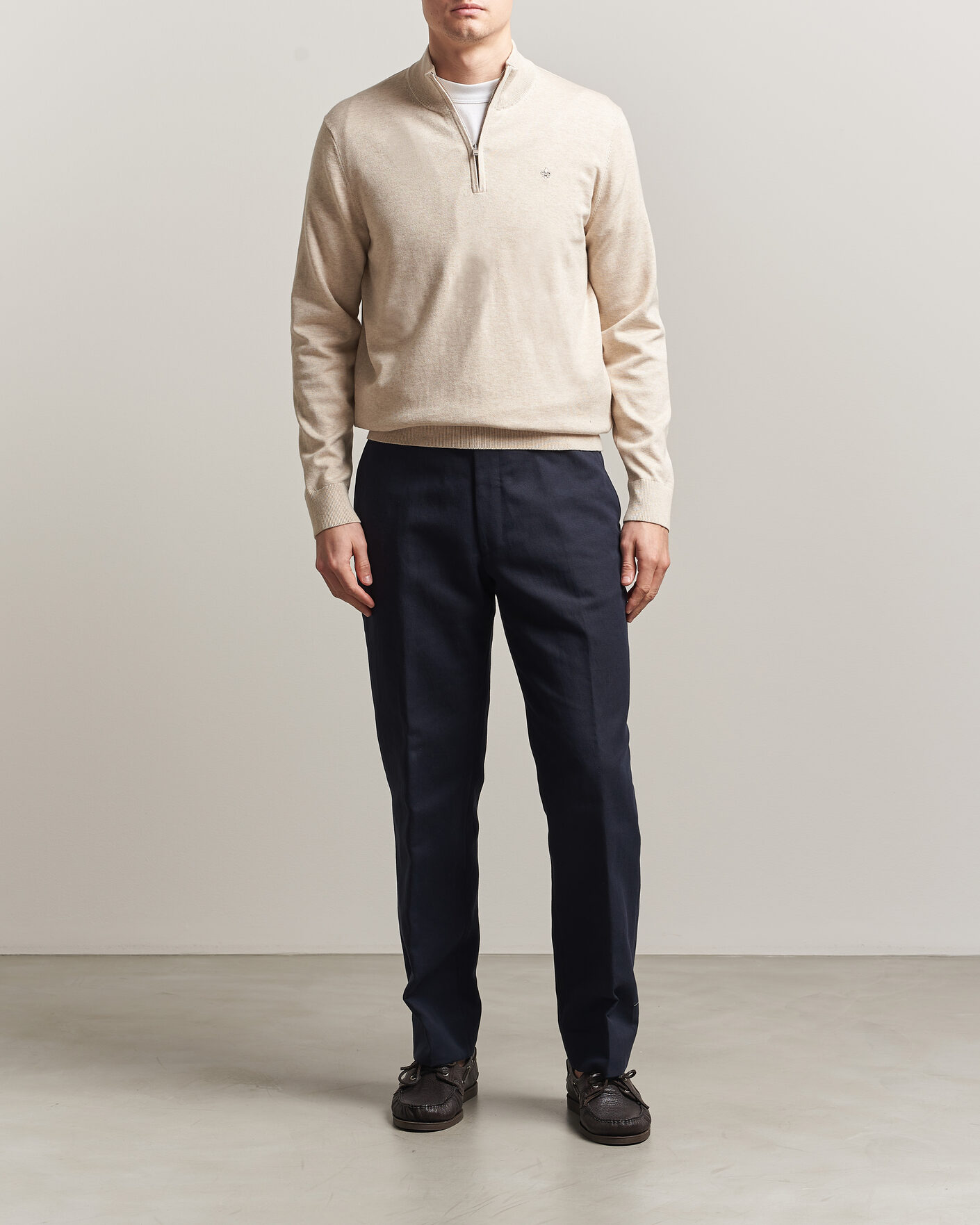 Homme | Pulls Et Tricots | Morris | Riley Half-Zip Khaki