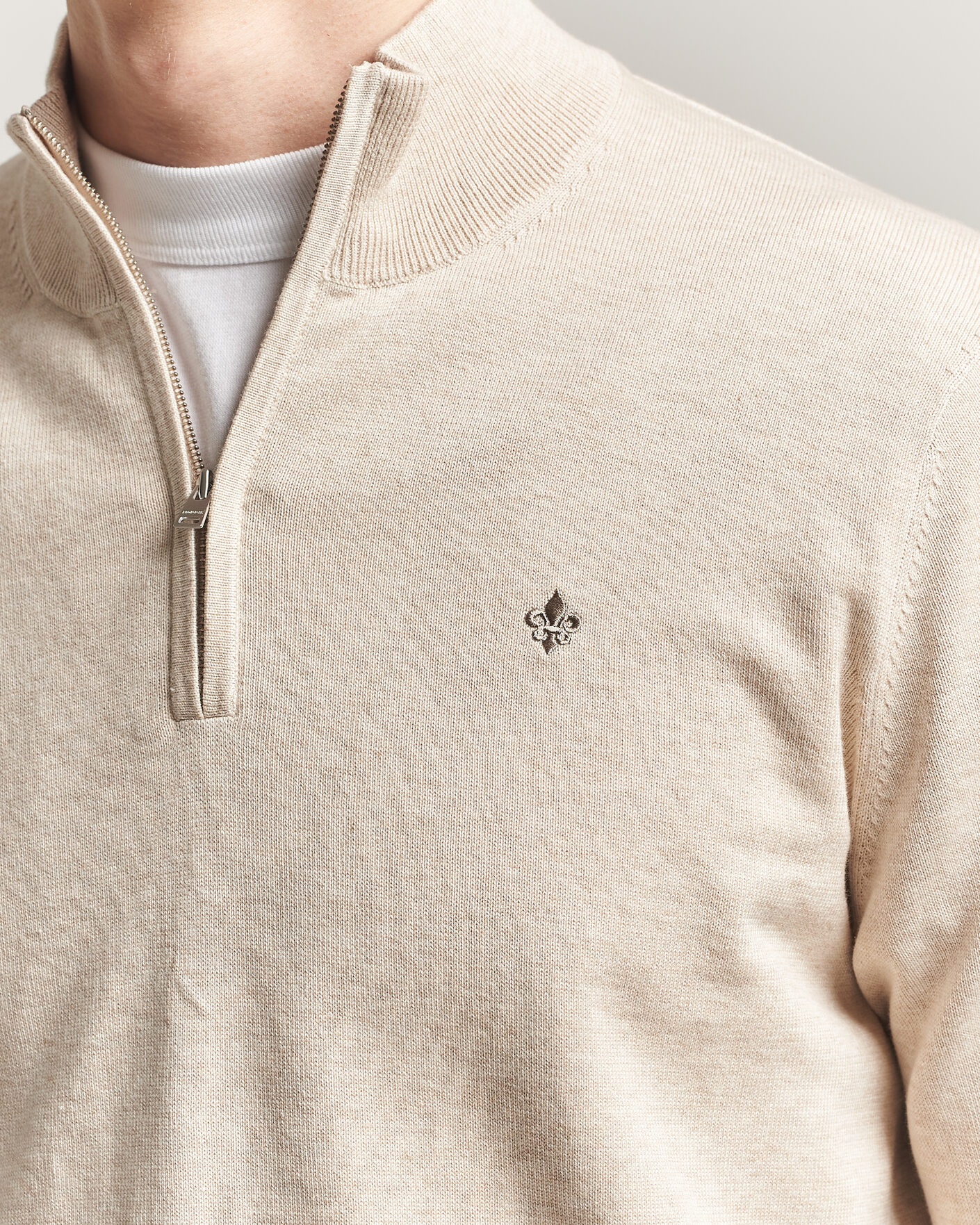 Homme | Pulls Et Tricots | Morris | Riley Half-Zip Khaki
