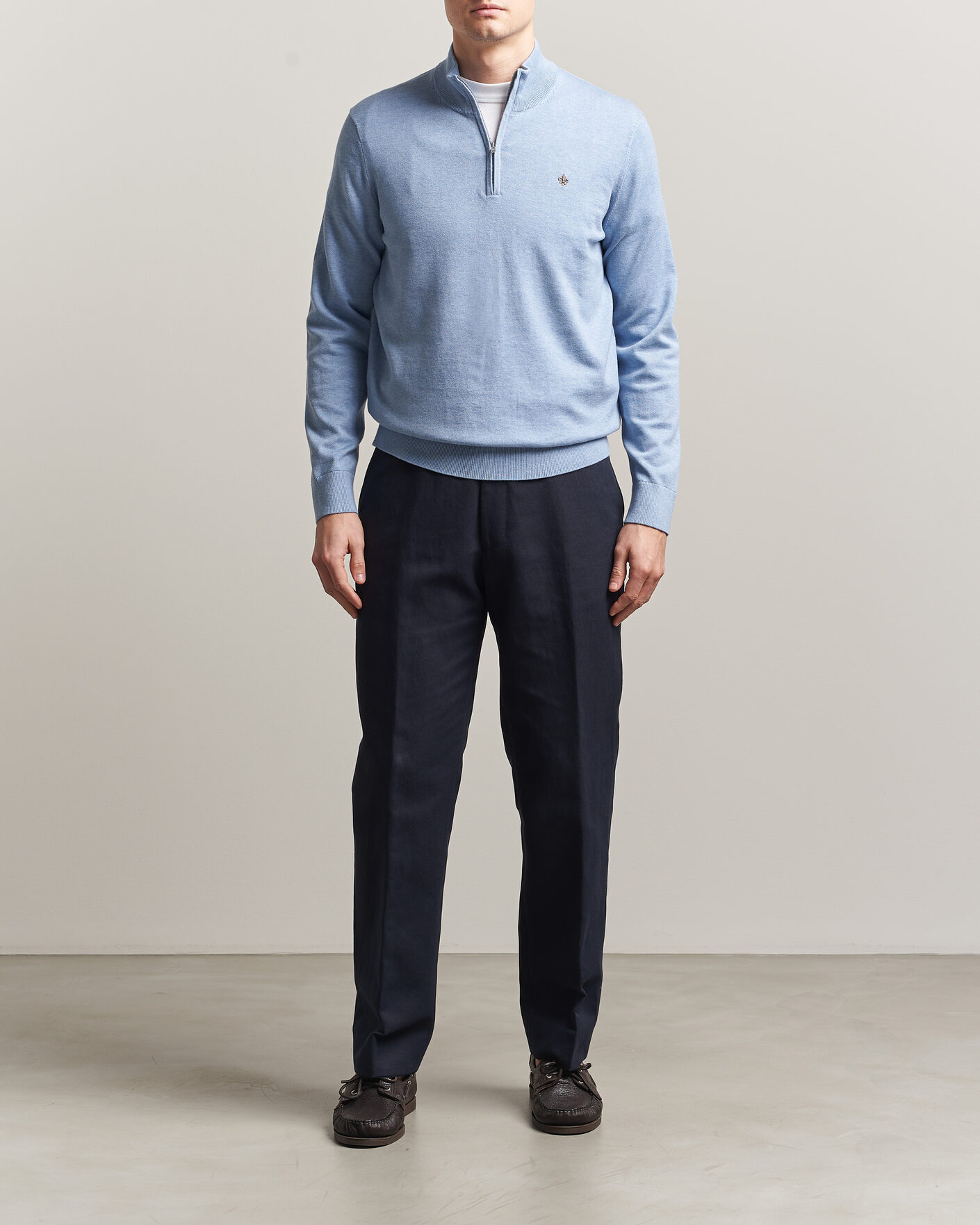 Homme | Pulls Et Tricots | Morris | Riley Half-Zip Light Blue