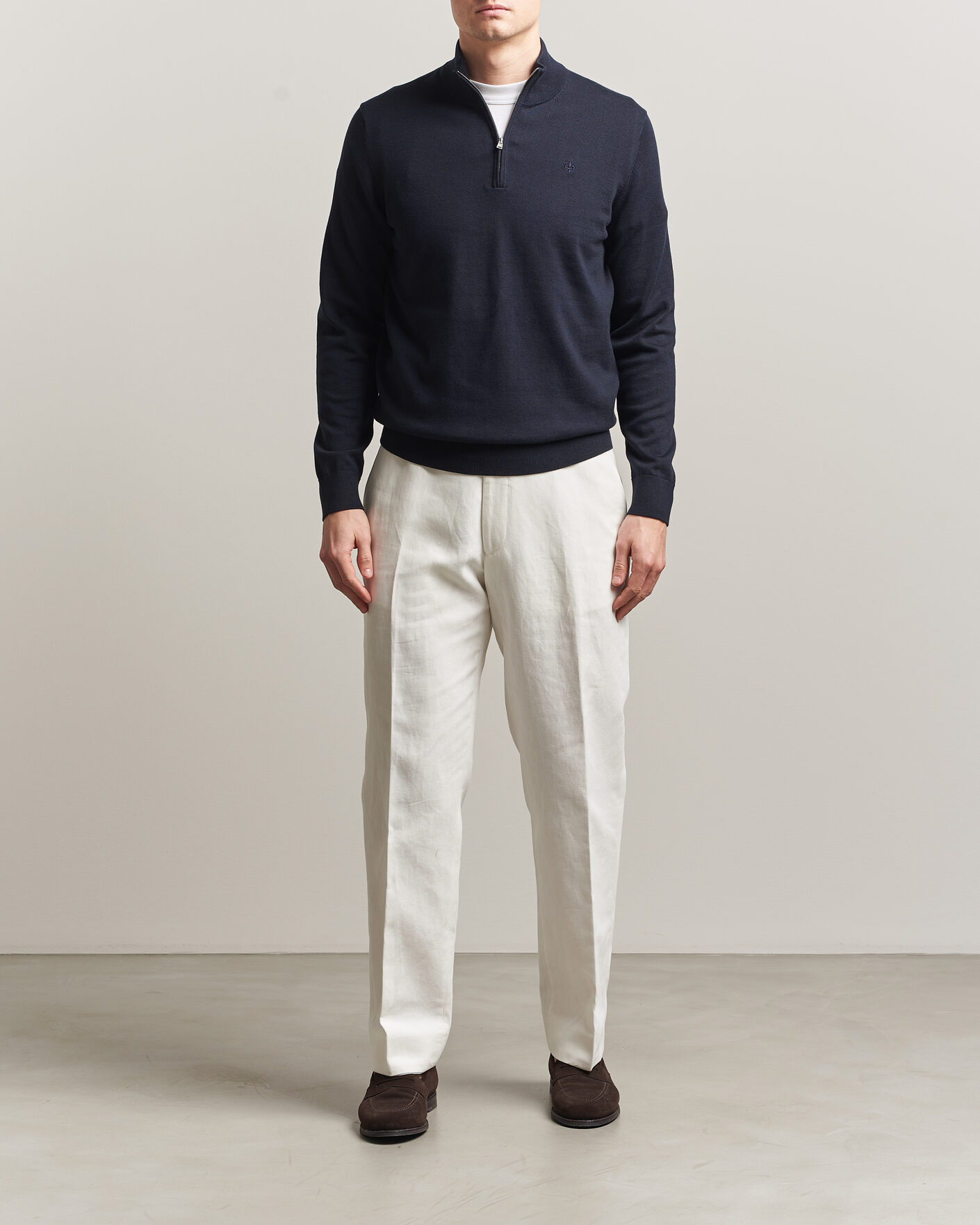 Homme | Pulls Et Tricots | Morris | Riley Half-Zip Navy