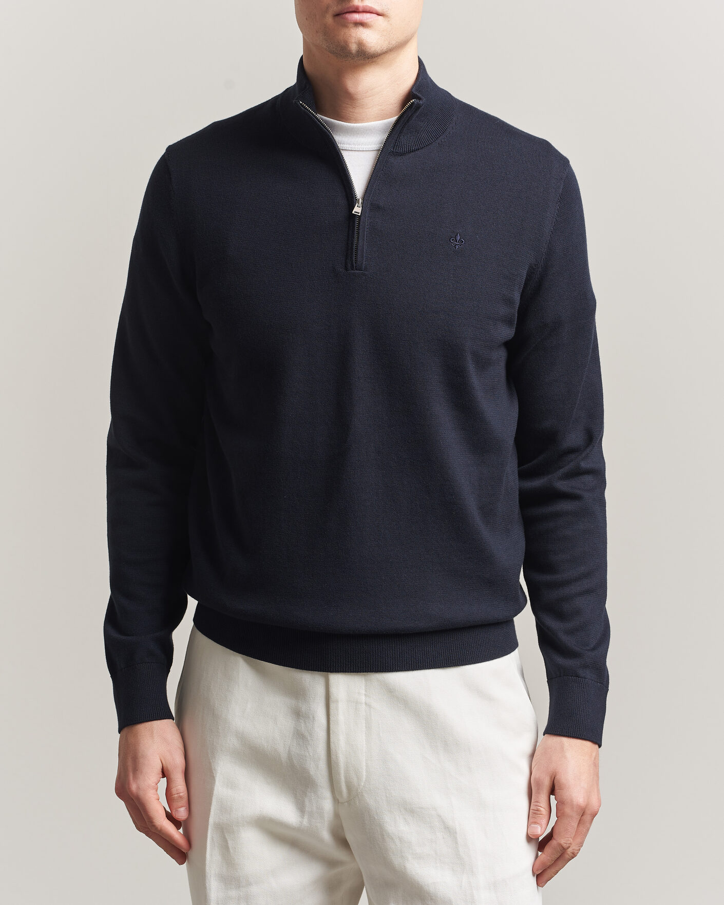 Homme | Pulls Et Tricots | Morris | Riley Half-Zip Navy