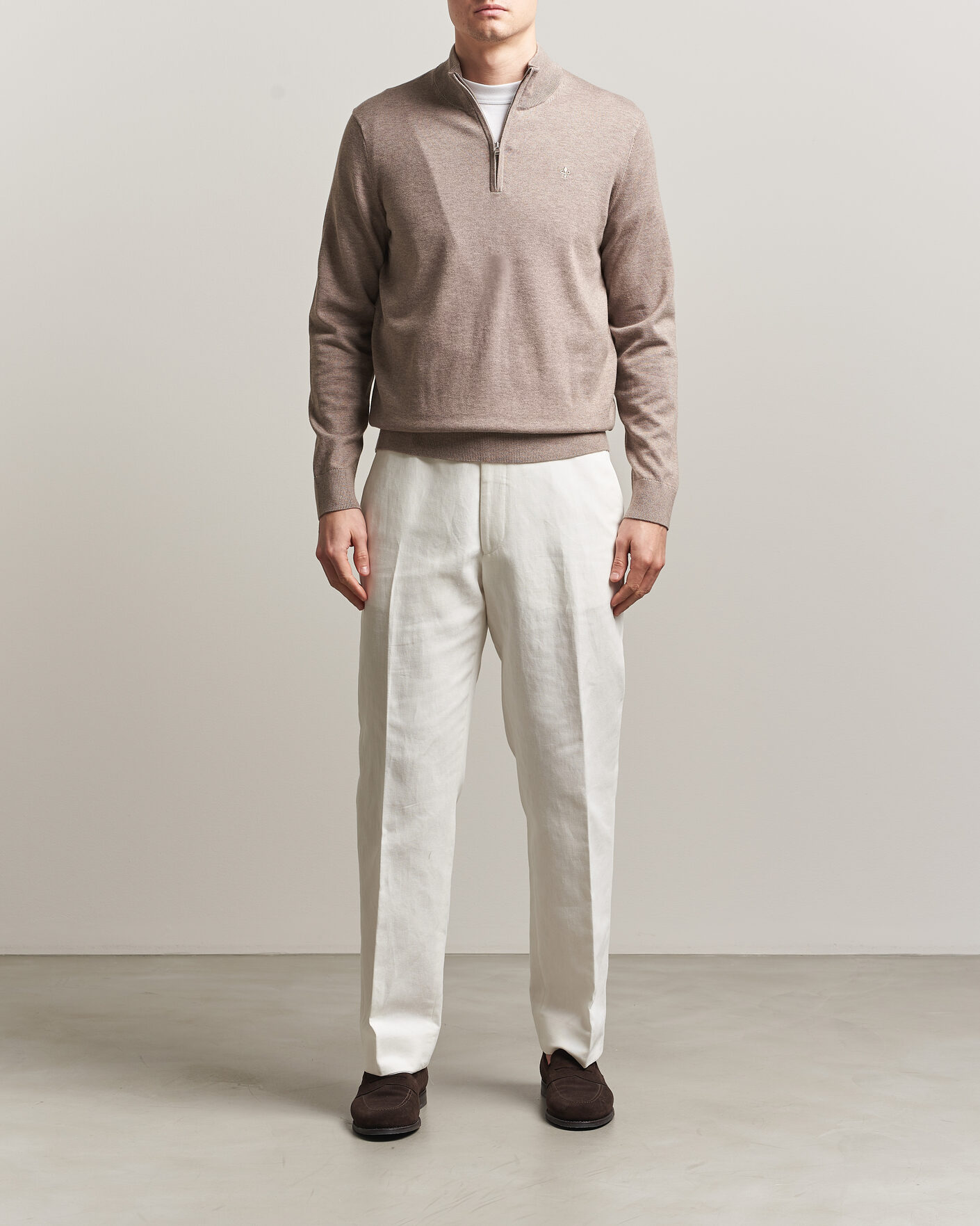 Homme | Pulls Et Tricots | Morris | Riley Half-Zip Brown
