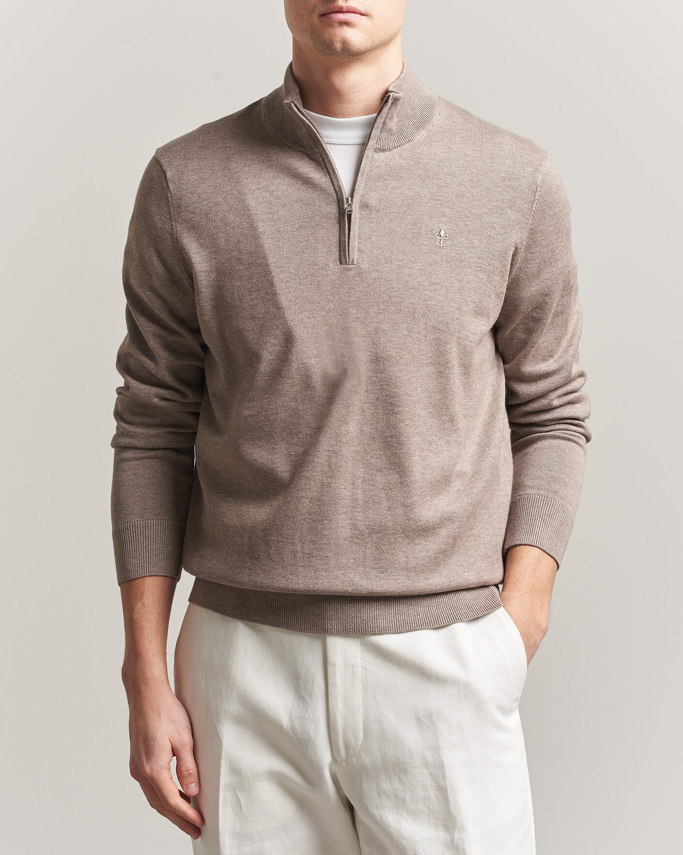 Homme | Pulls Et Tricots | Morris | Riley Half-Zip Brown