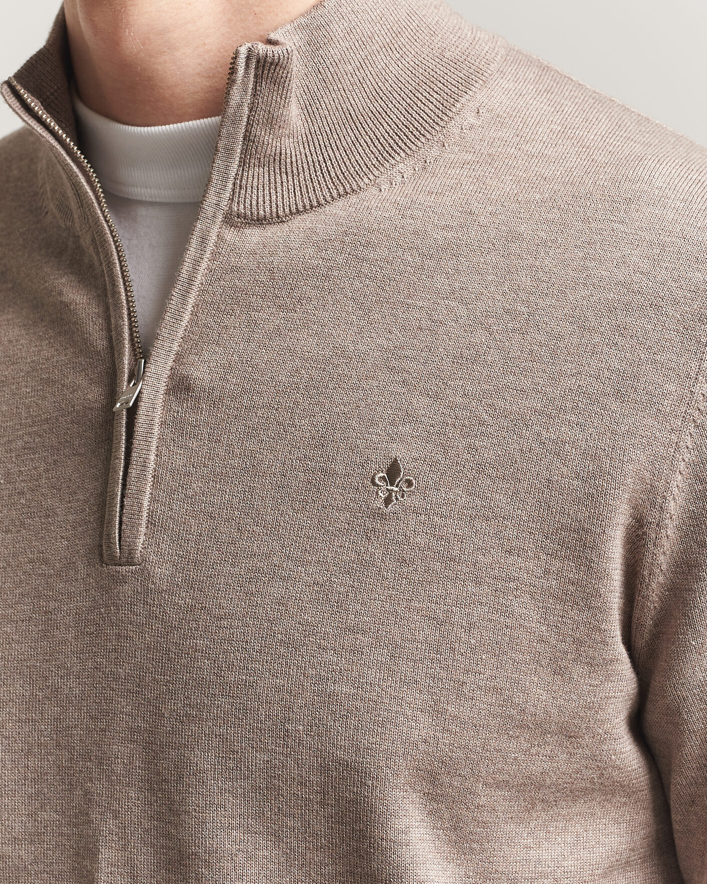 Homme | Pulls Et Tricots | Morris | Riley Half-Zip Brown