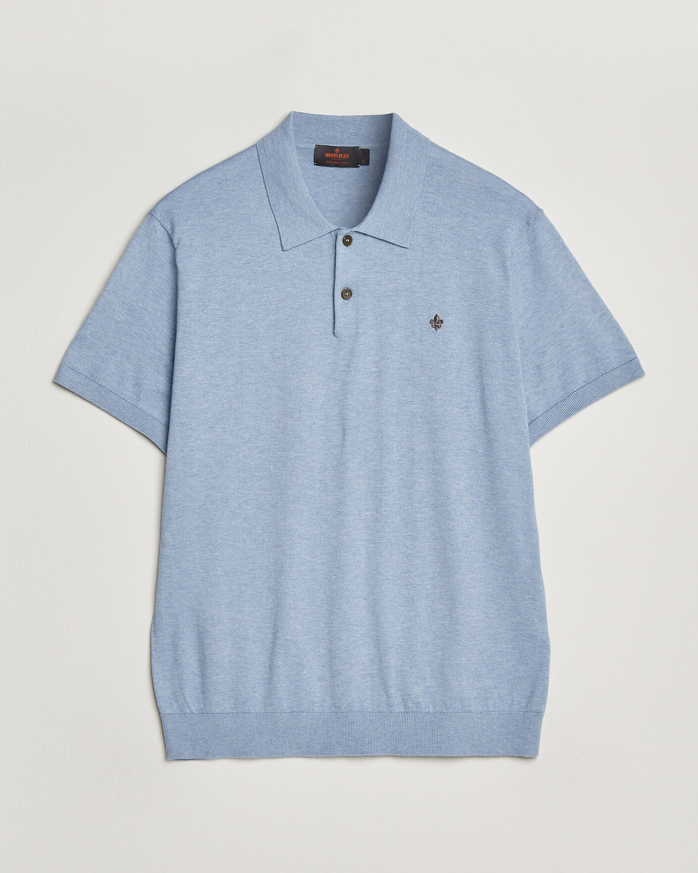 Homme | Polos | Morris | Riley Short Sleeve Polo Light Blue