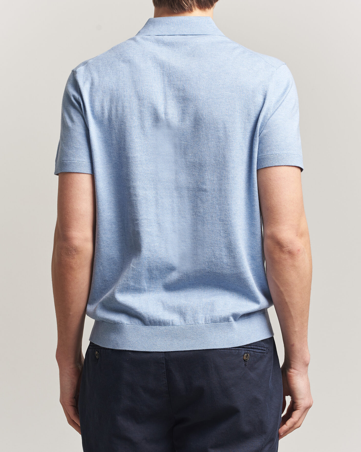 Homme | Polos | Morris | Riley Short Sleeve Polo Light Blue