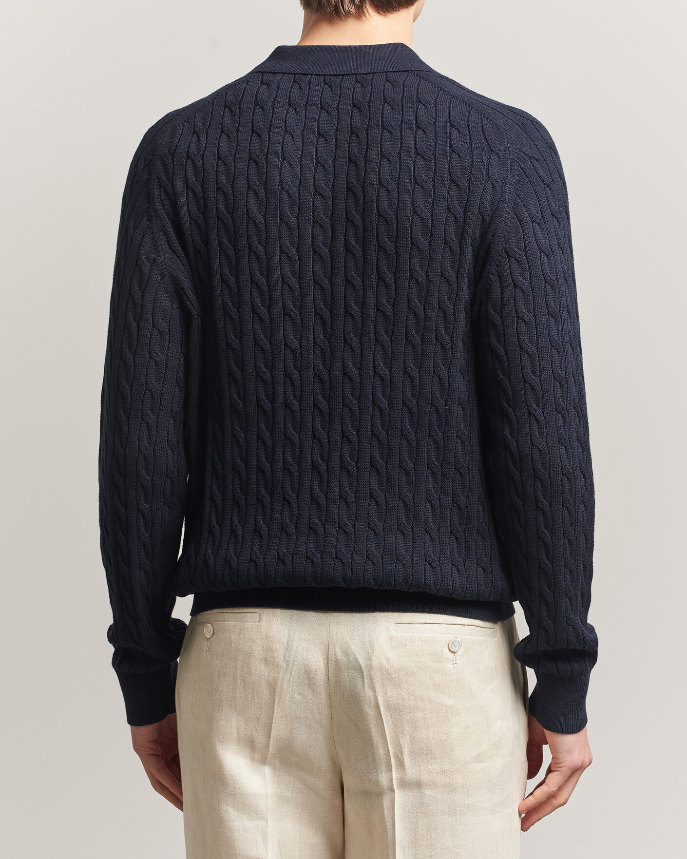 Homme | Pulls Et Tricots | Morris | Lancaster Cable Polo Navy