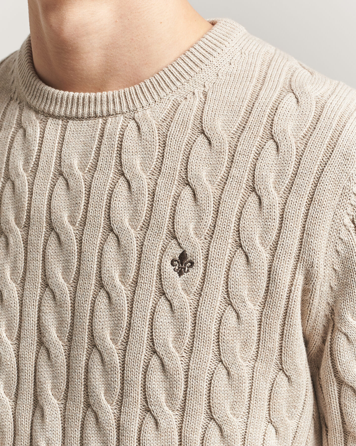 Homme | Pulls Et Tricots | Morris | Ethan Cable Oneck Khaki