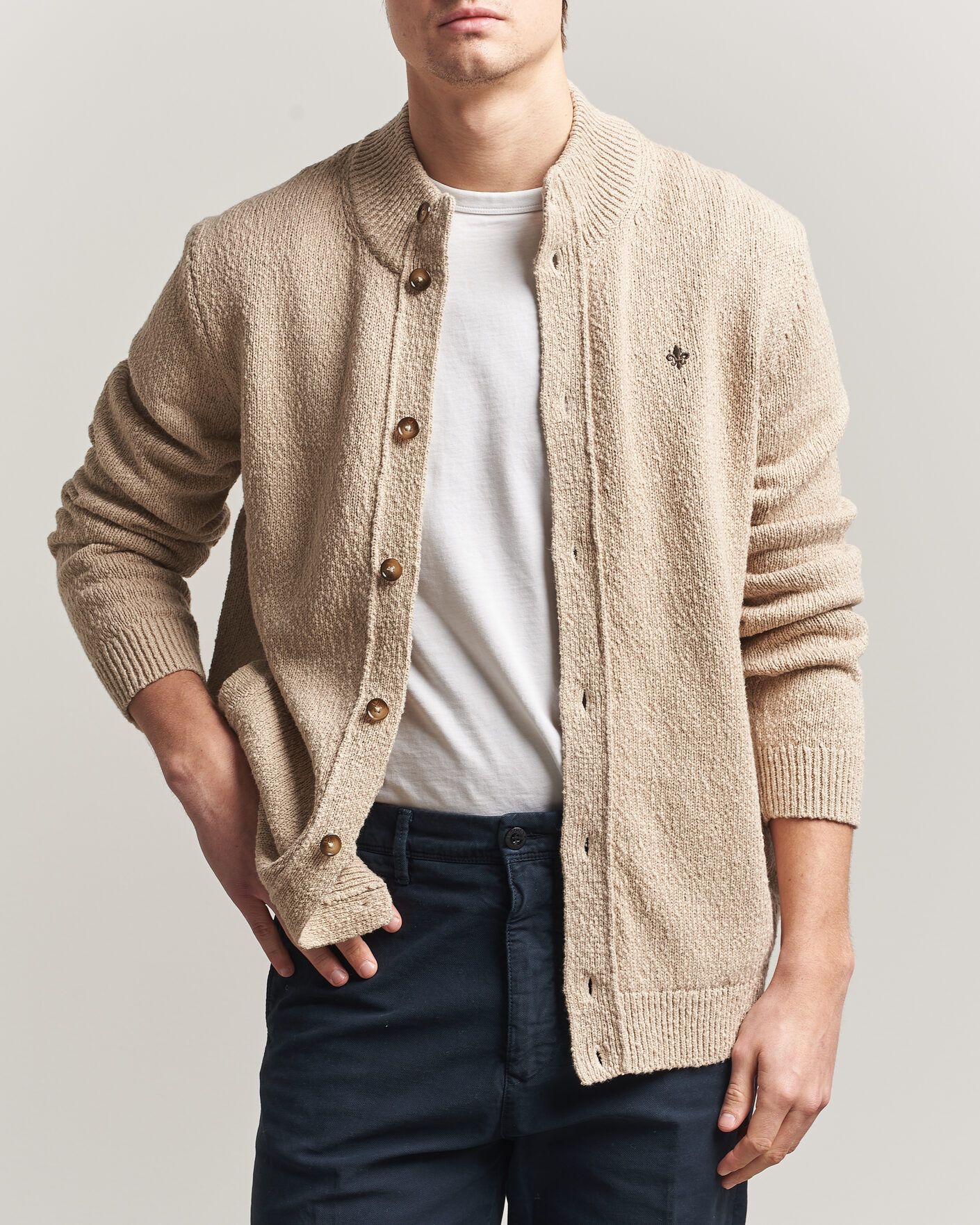 Homme | Pulls Et Tricots | Morris | Windham Button Cardigan Khaki