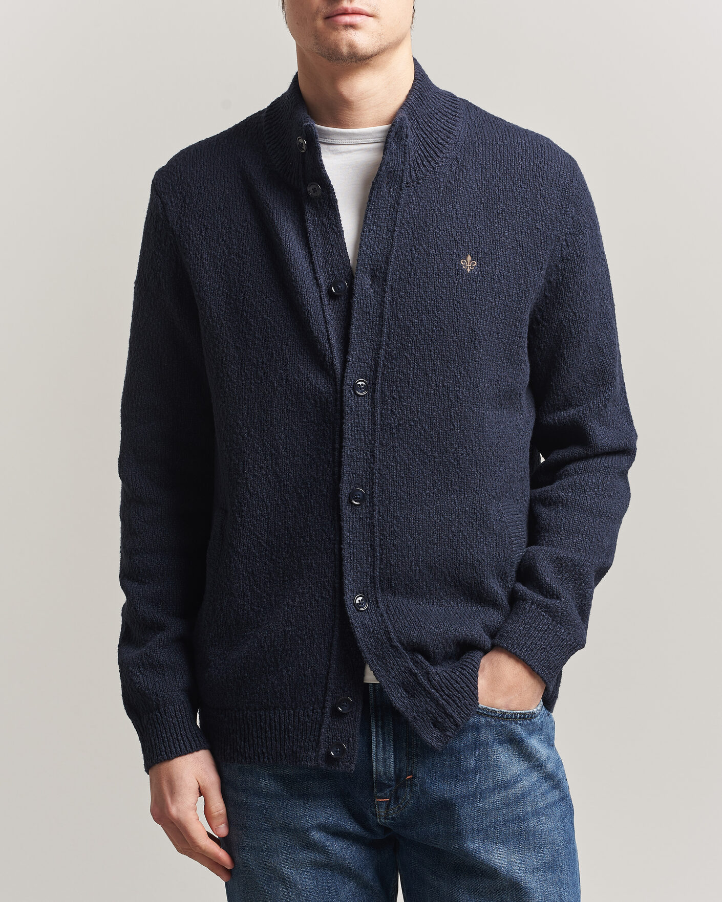 Homme | Pulls Et Tricots | Morris | Windham Button Cardigan Navy