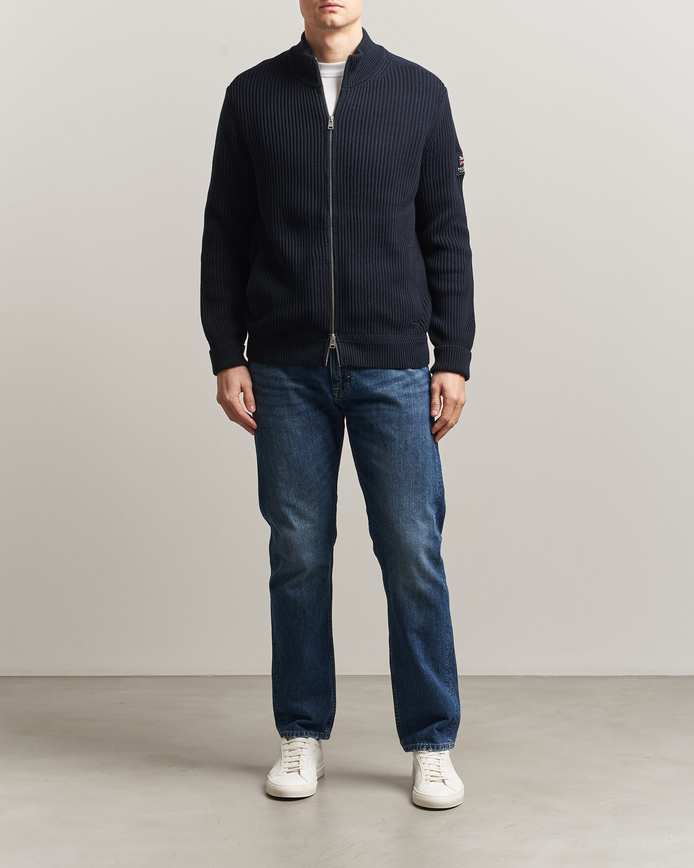 Homme | Pulls Et Tricots | Morris | Brenton Full-Zip Cardigan Navy
