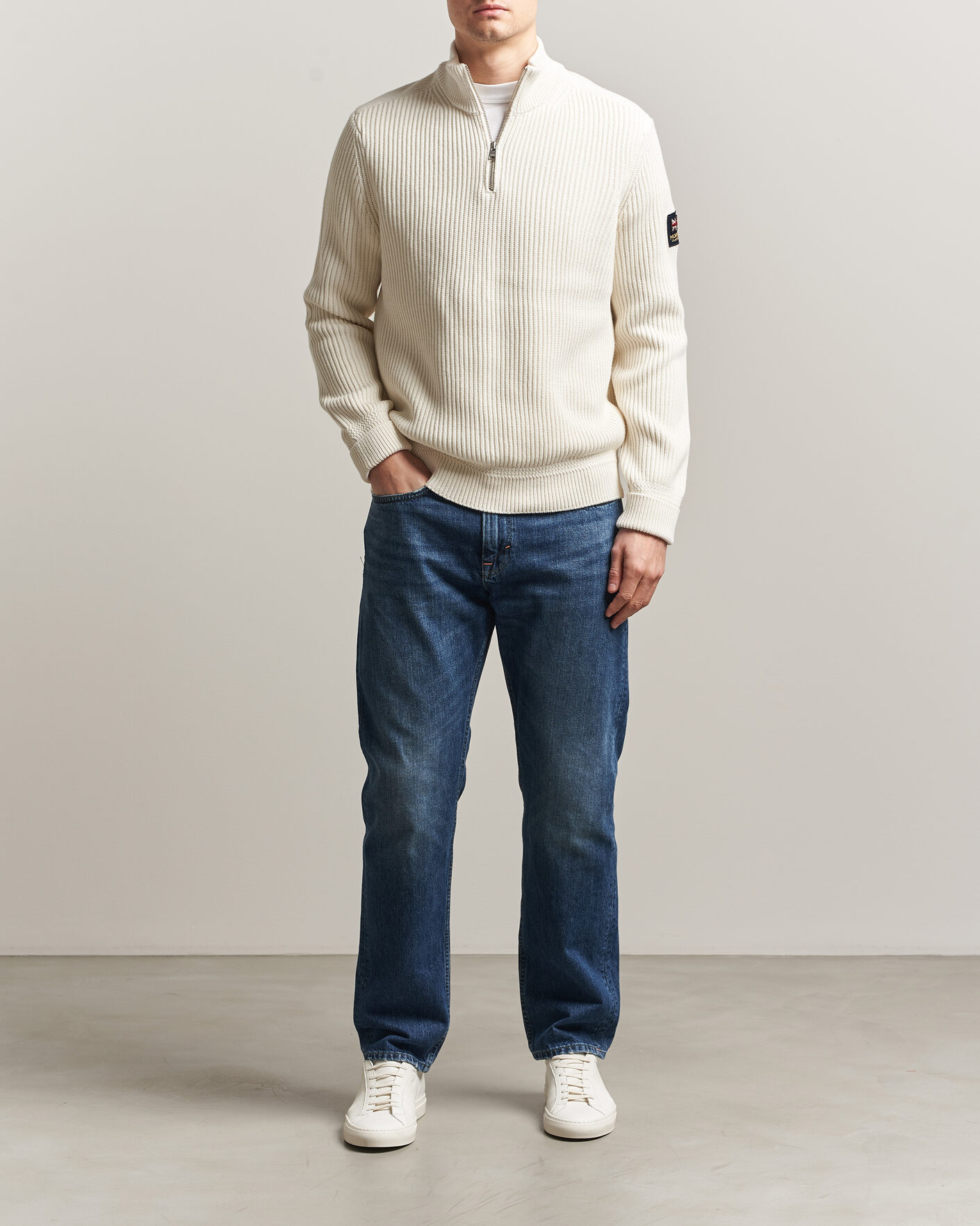 Homme | Pulls Et Tricots | Morris | Brenton Half-Zip Off White