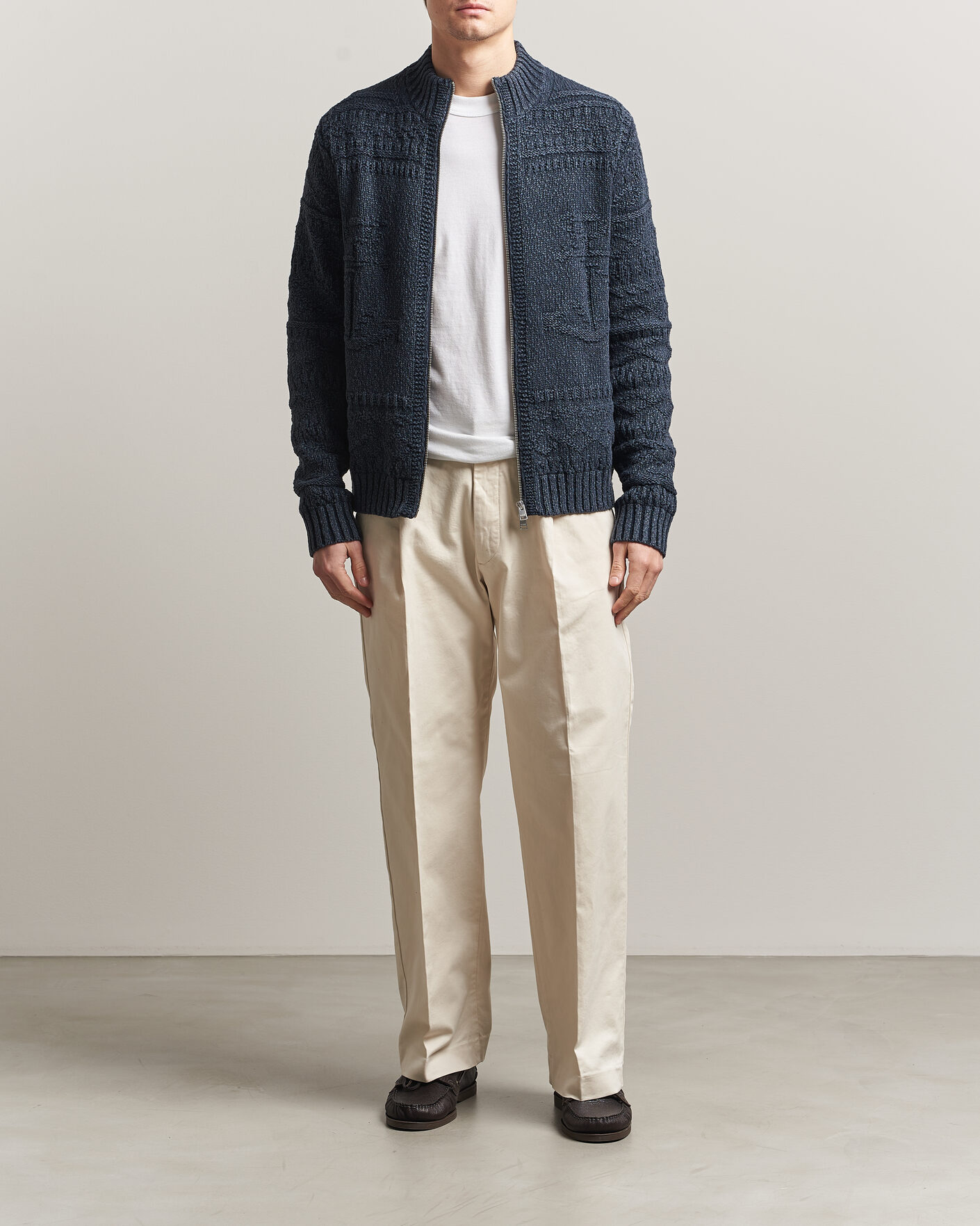 Homme | Pulls Et Tricots | Morris | Chatham Knitted Jacket Navy