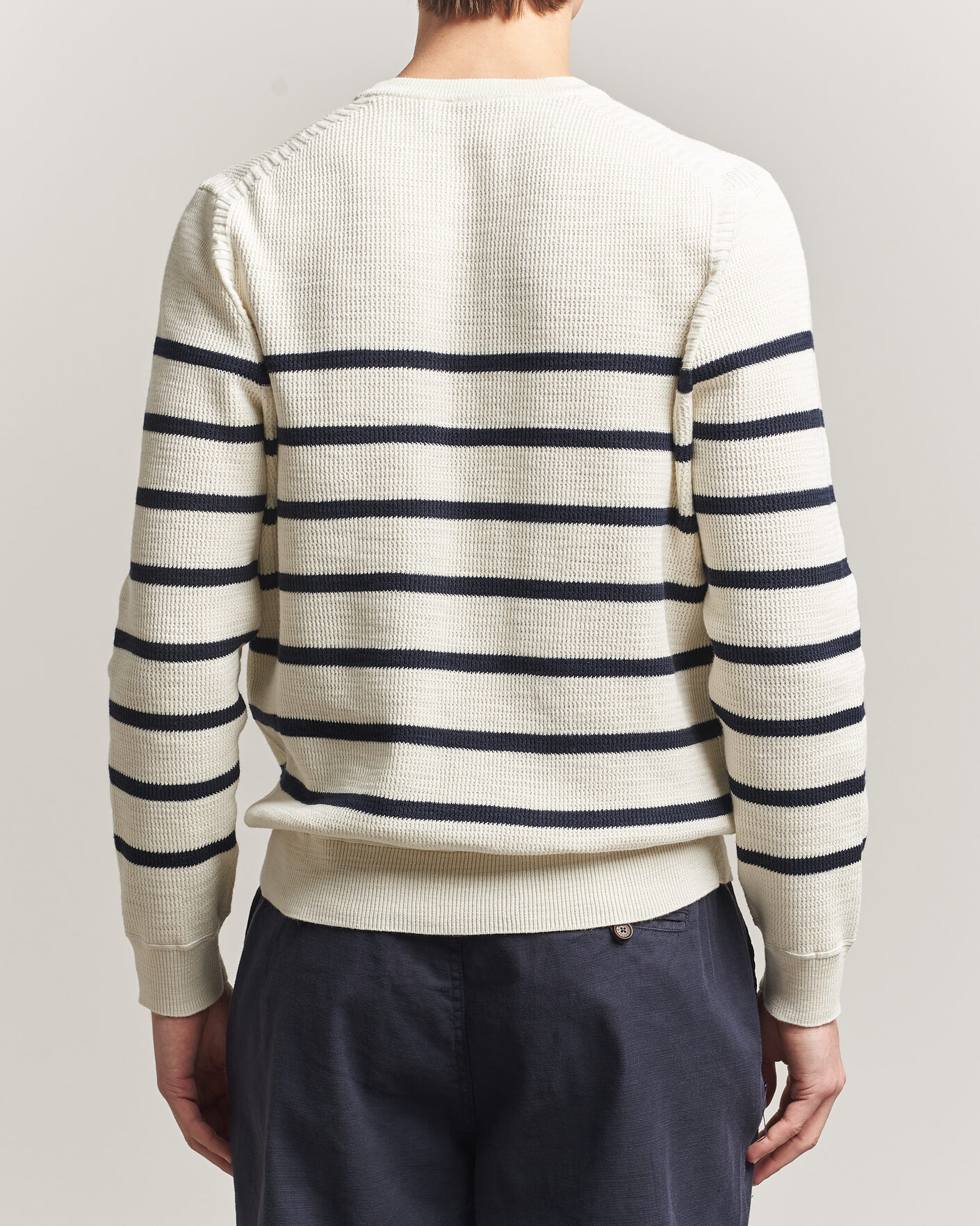 Homme | Pulls Et Tricots | Morris | Benedict Stripe Oneck Off White