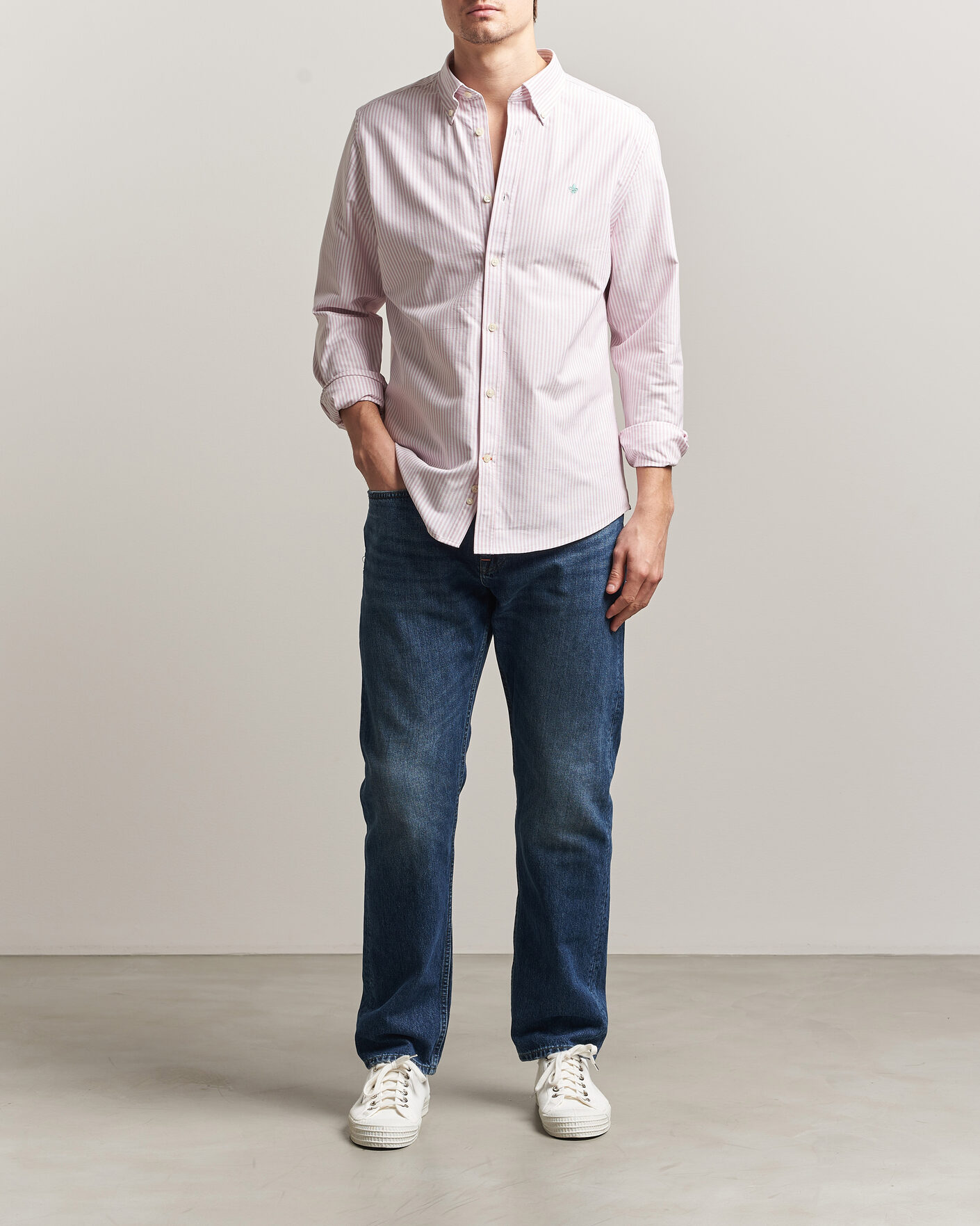 Homme | Chemises | Morris | Douglas Striped Oxford Shirt Pink